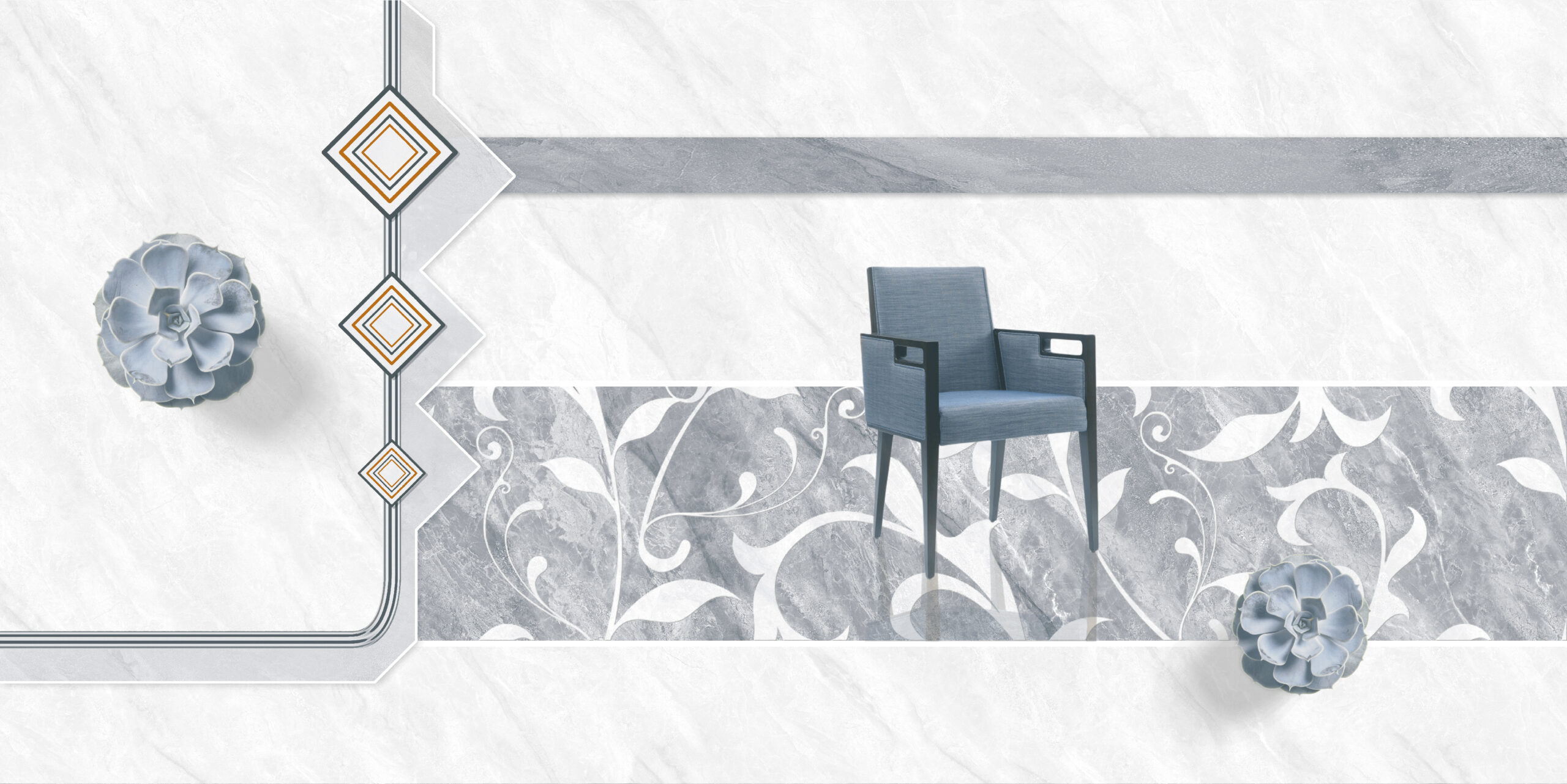 Gạch Hoàn Mỹ Vân đá Marble 40x80 08965