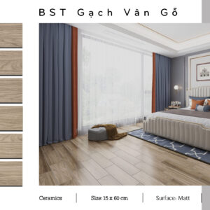 Gạch Lát nền, ốp tường Ý Mỹ 15x60 A156001R