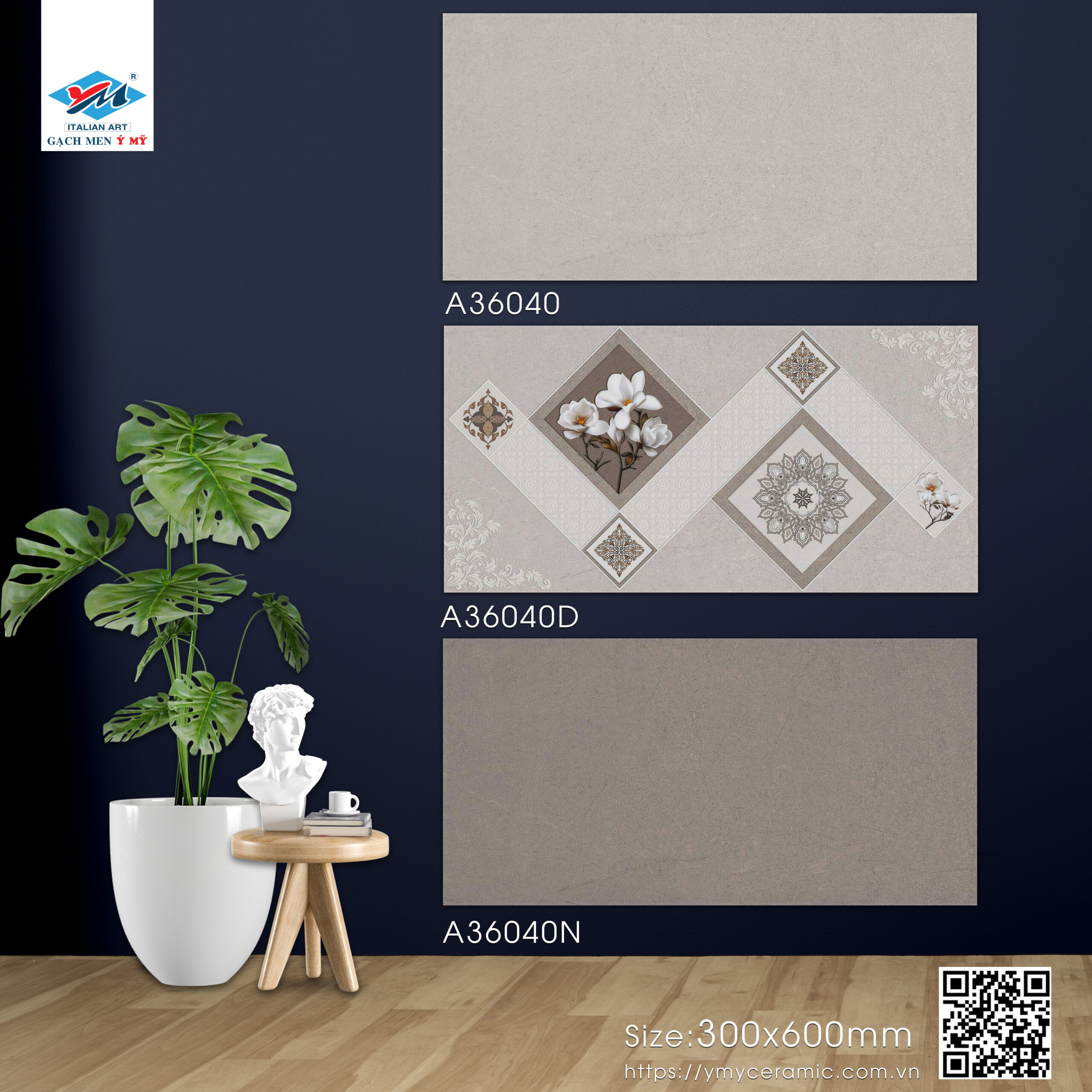 Gạch Lát nền, ốp tường Ý Mỹ 30x60 A36040 - Ảnh 5