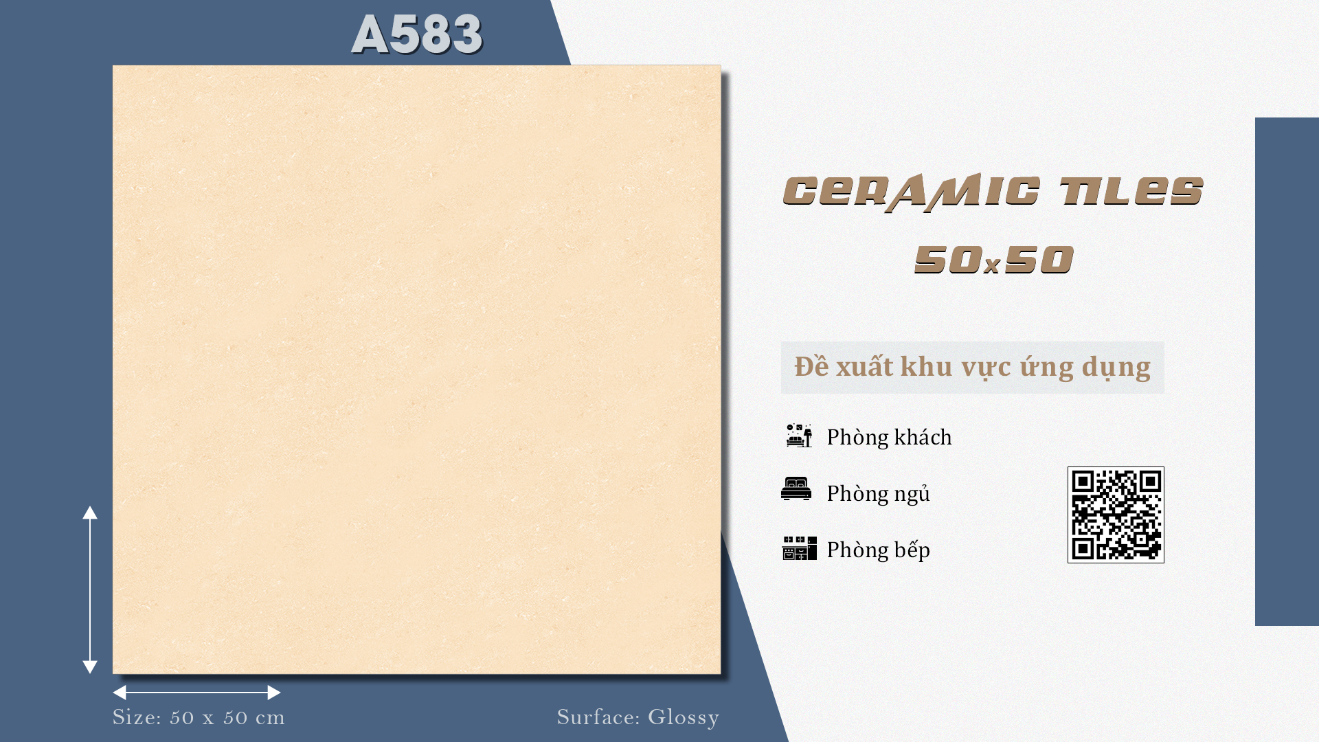 Gạch Lát nền Ý Mỹ 50x50 A583