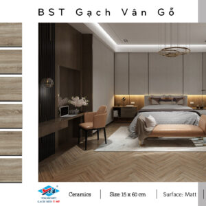 Gạch Lát nền, ốp tường Ý Mỹ 15x60 C156001R