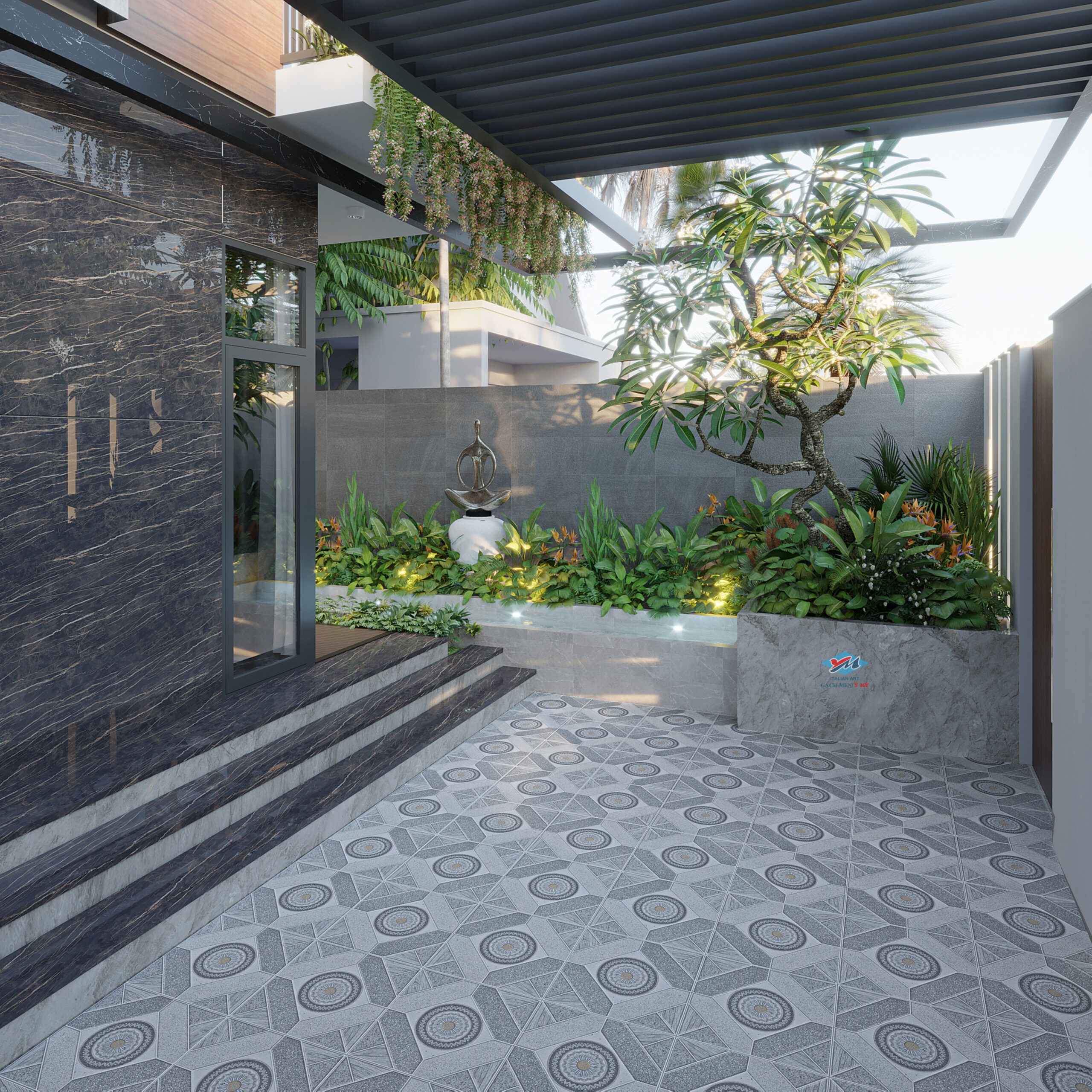 Gạch Sân vườn Ý Mỹ 50x50 C506SE - Ảnh 2