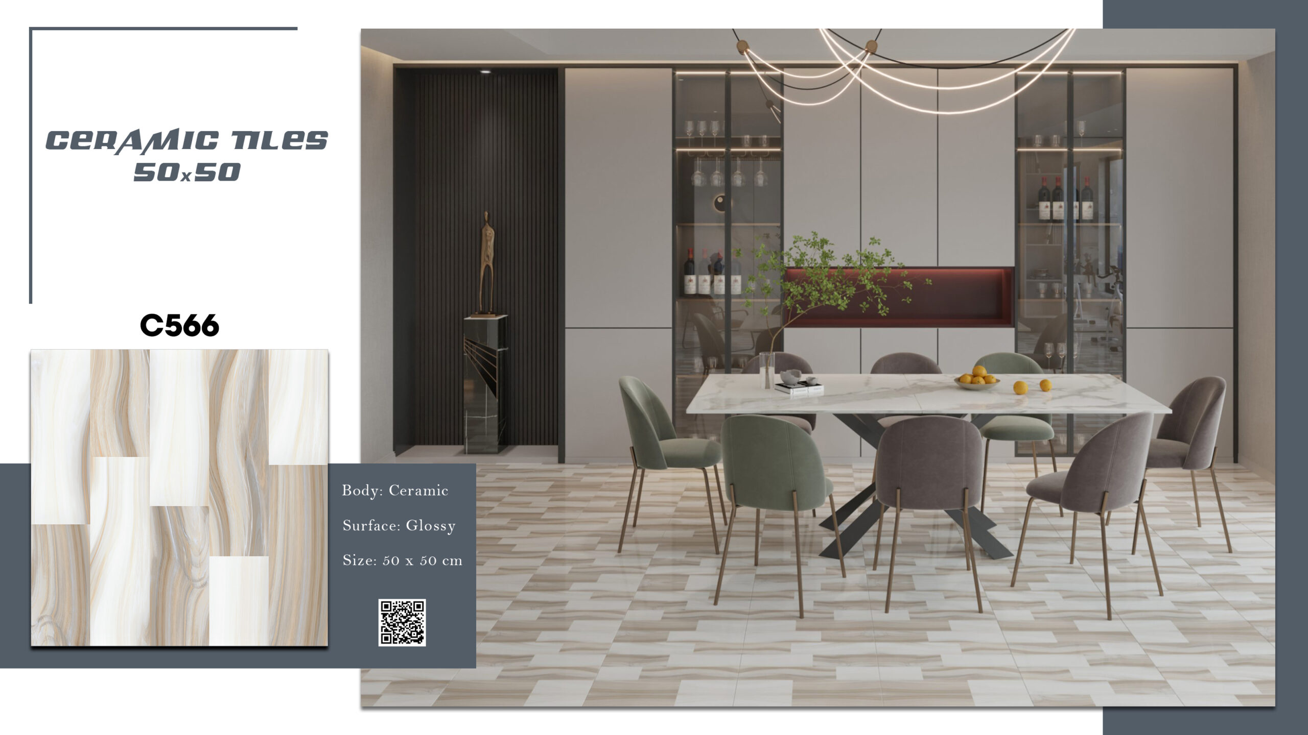 Gạch Lát nền Ý Mỹ 50x50 C566