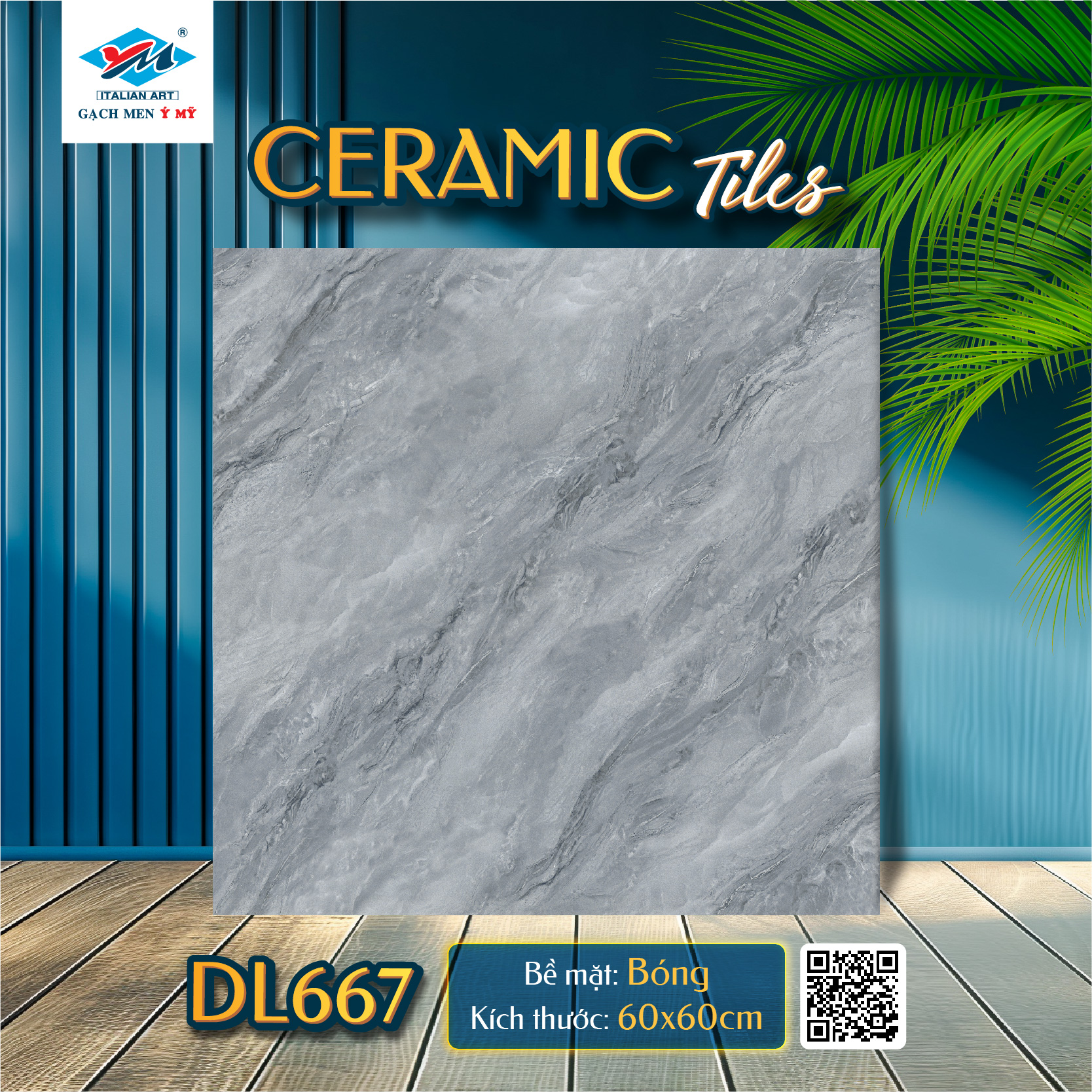 Gạch Lát nền Ý Mỹ 60x60 DL667 - Ảnh 2