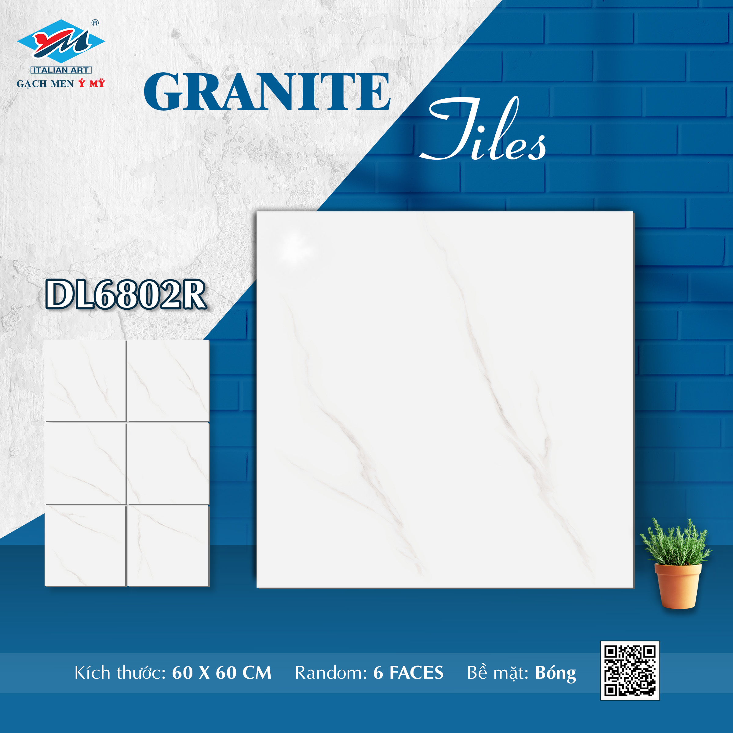 Gạch Lát nền Ý Mỹ 60x60 DL6802R - Ảnh 9