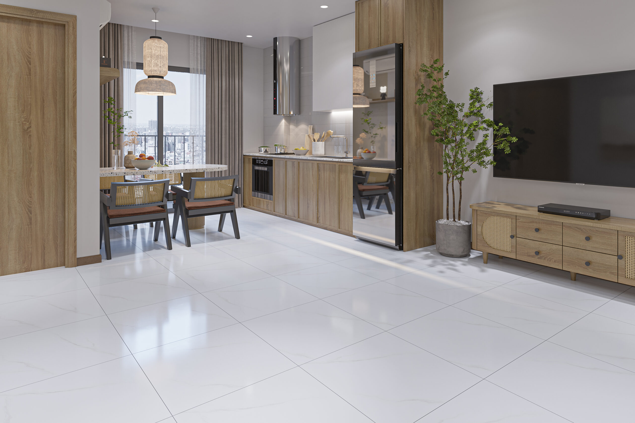 Gạch Lát nền Ý Mỹ 60x60 DL6802R - Ảnh 8