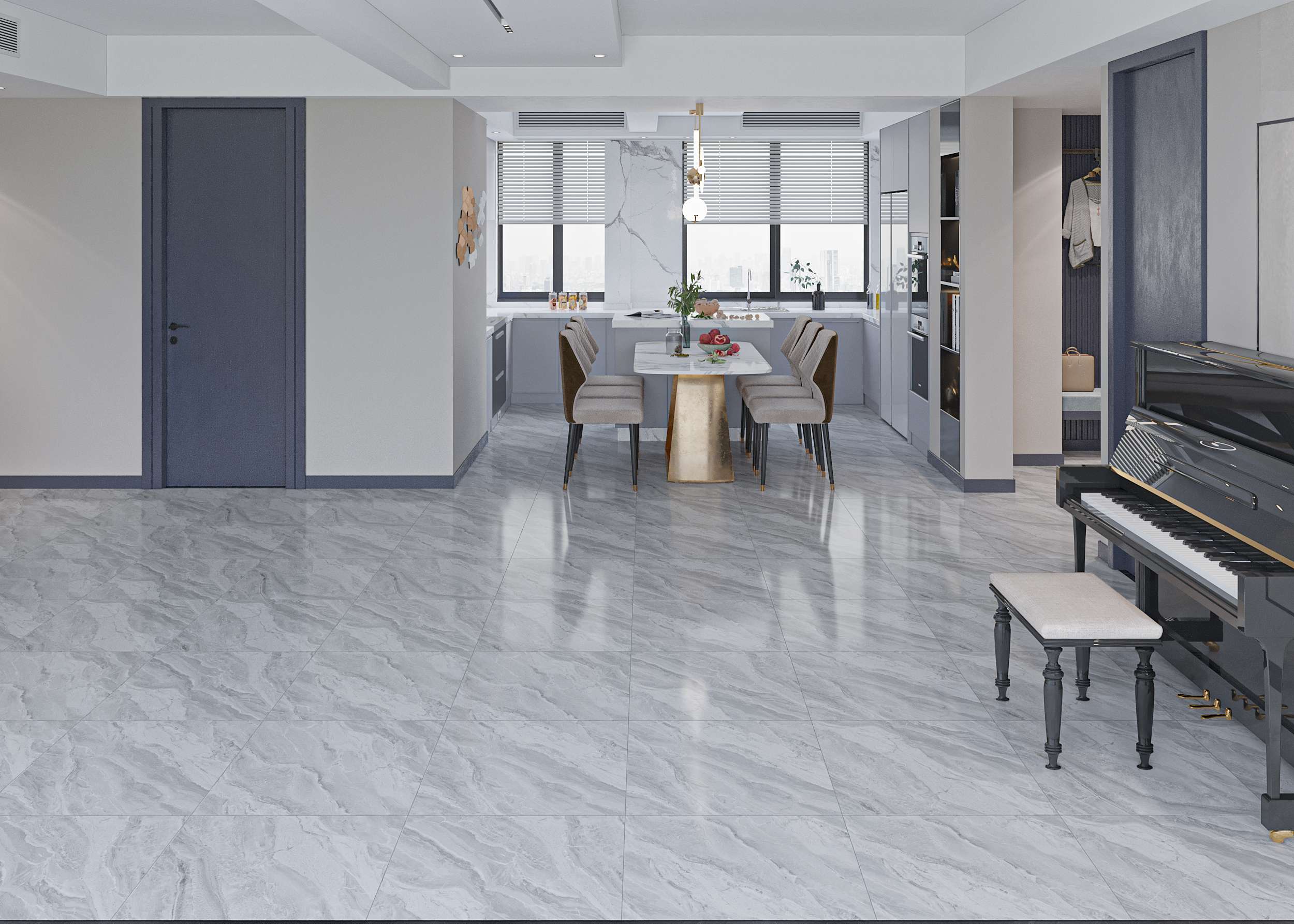 Gạch Lát nền Ý Mỹ 60x60 DL6808R - Ảnh 7