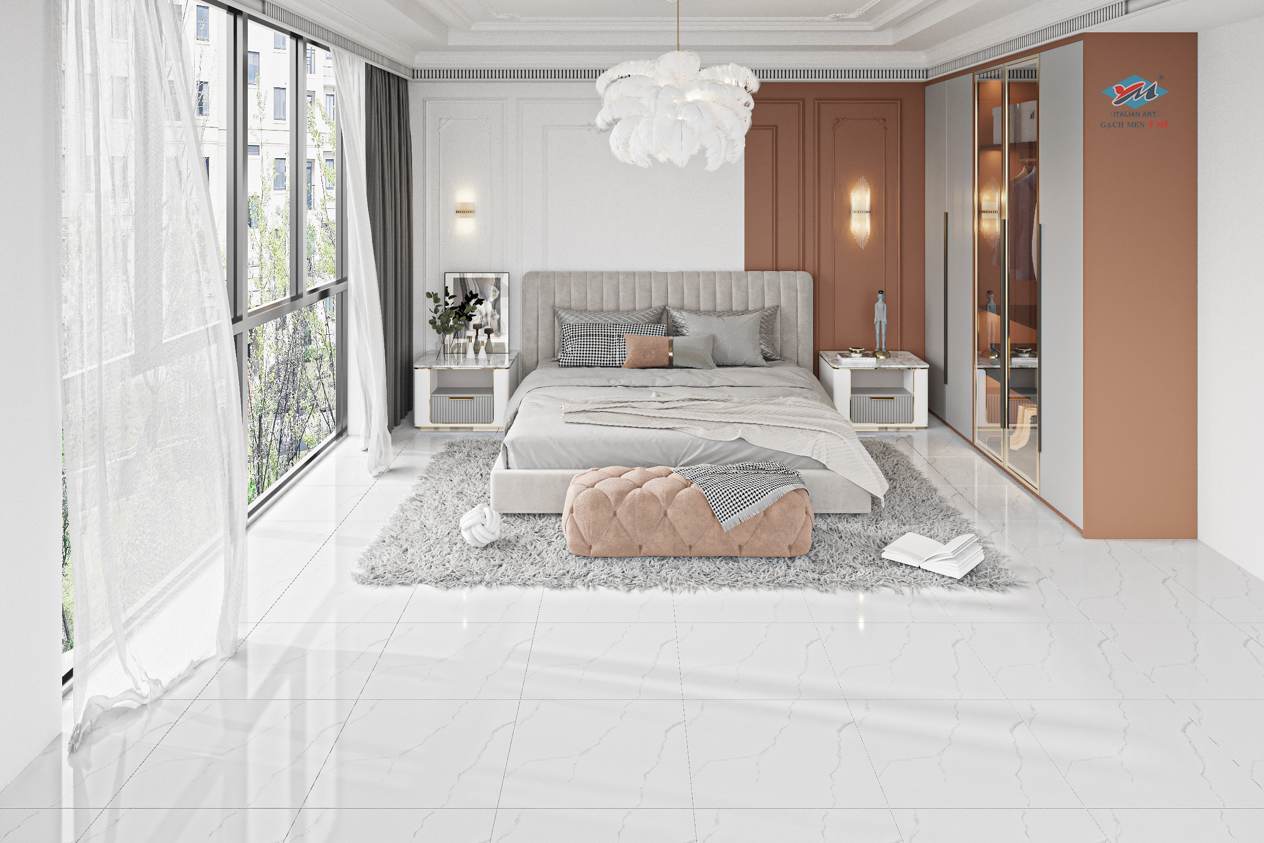 Gạch Lát nền Ý Mỹ 60x60 DT6001 - Ảnh 2