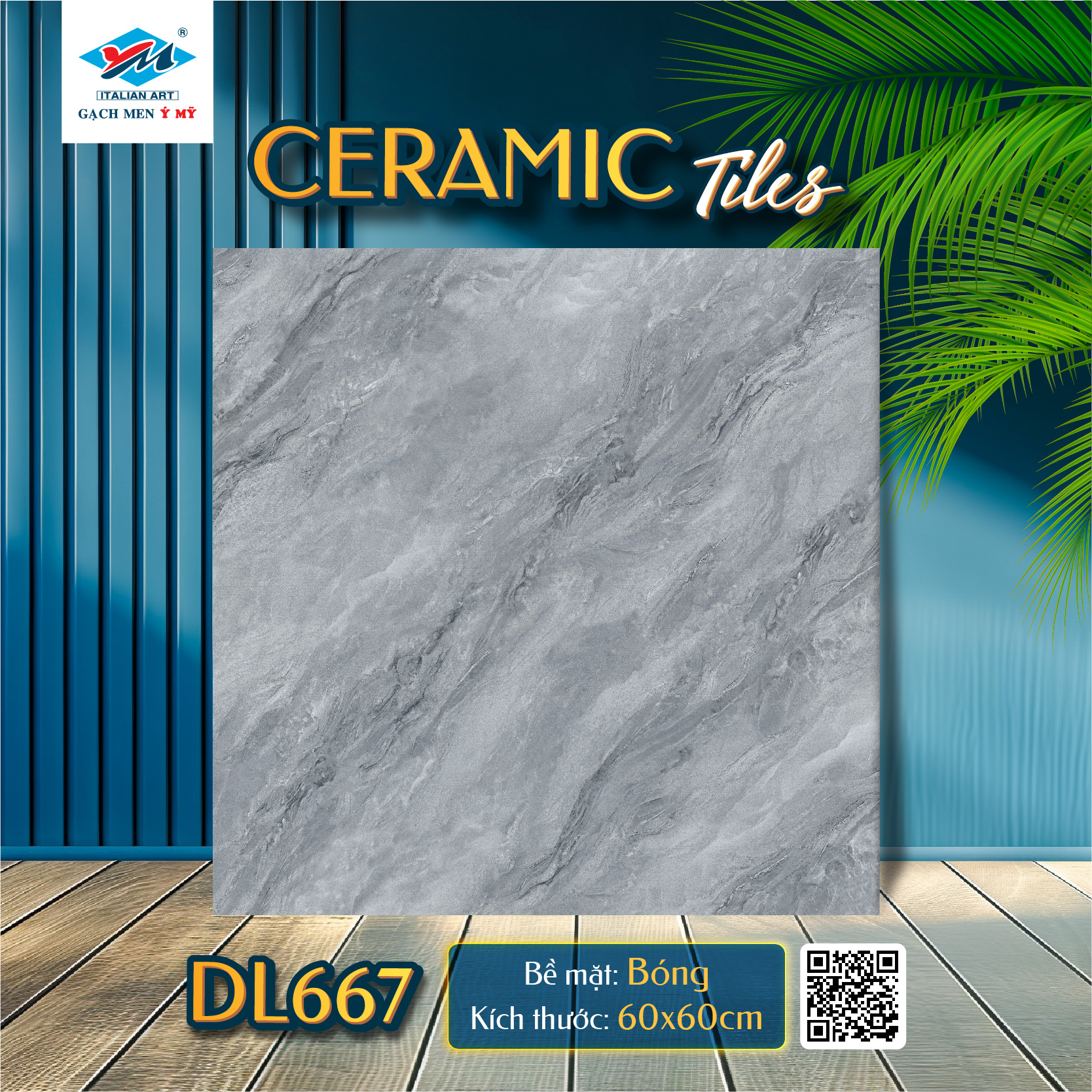 Gạch Lát nền Ý Mỹ 60x60 DL667 - Ảnh 5
