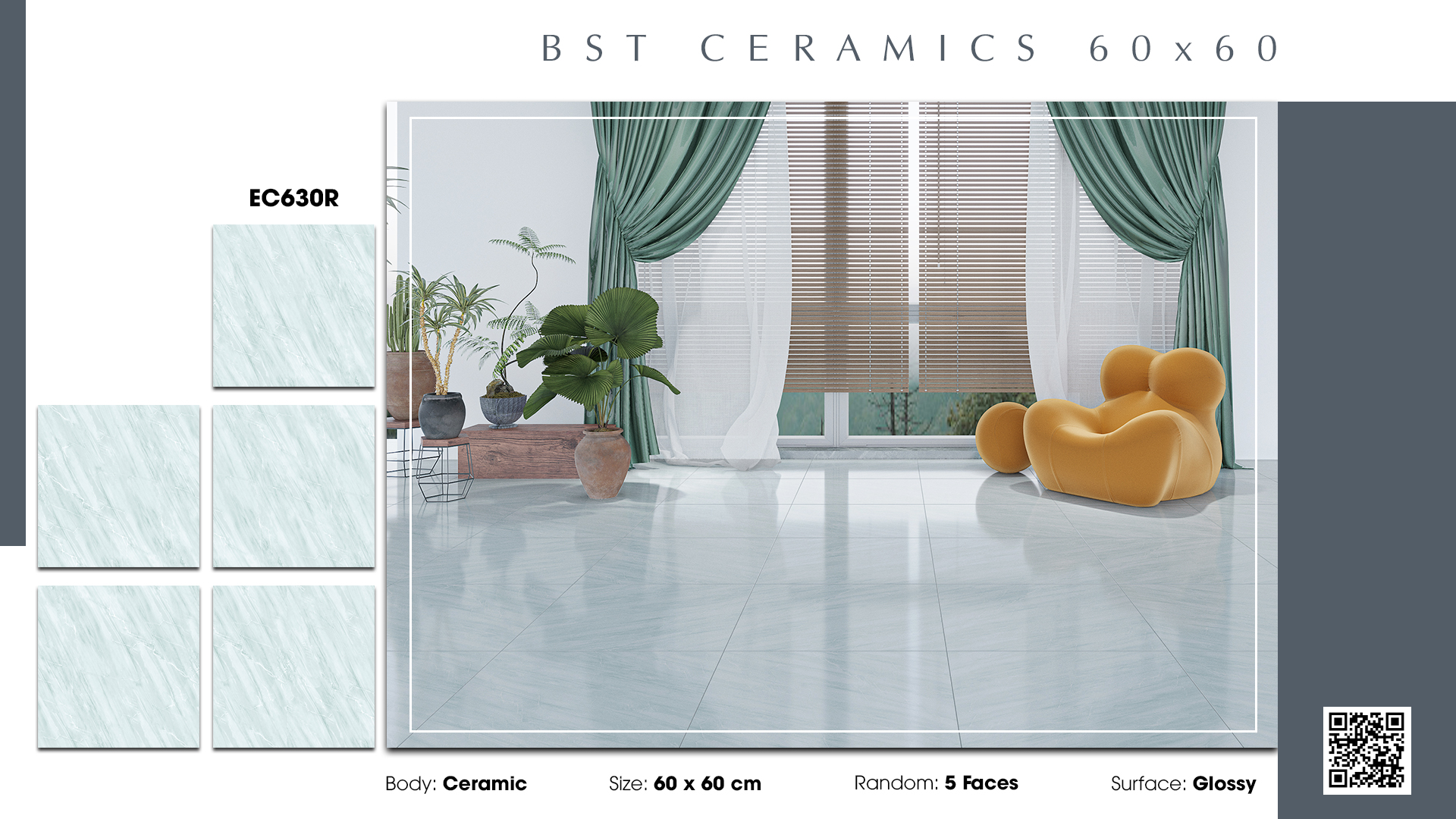 Gạch Lát nền Ý Mỹ 60x60 EC630R