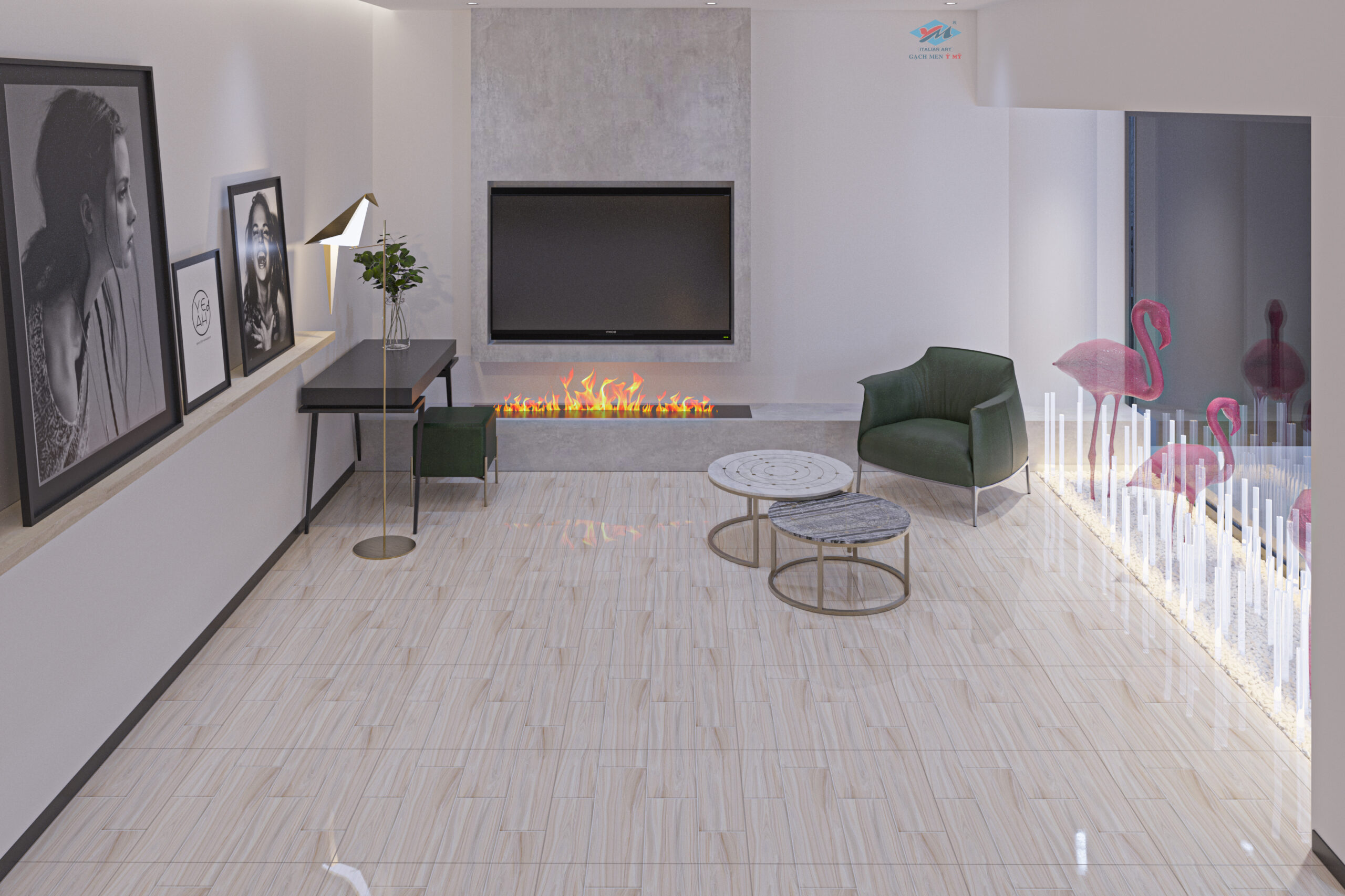 Gạch Lát nền, ốp tường Ý Mỹ 50x50 EF5015 - Ảnh 3