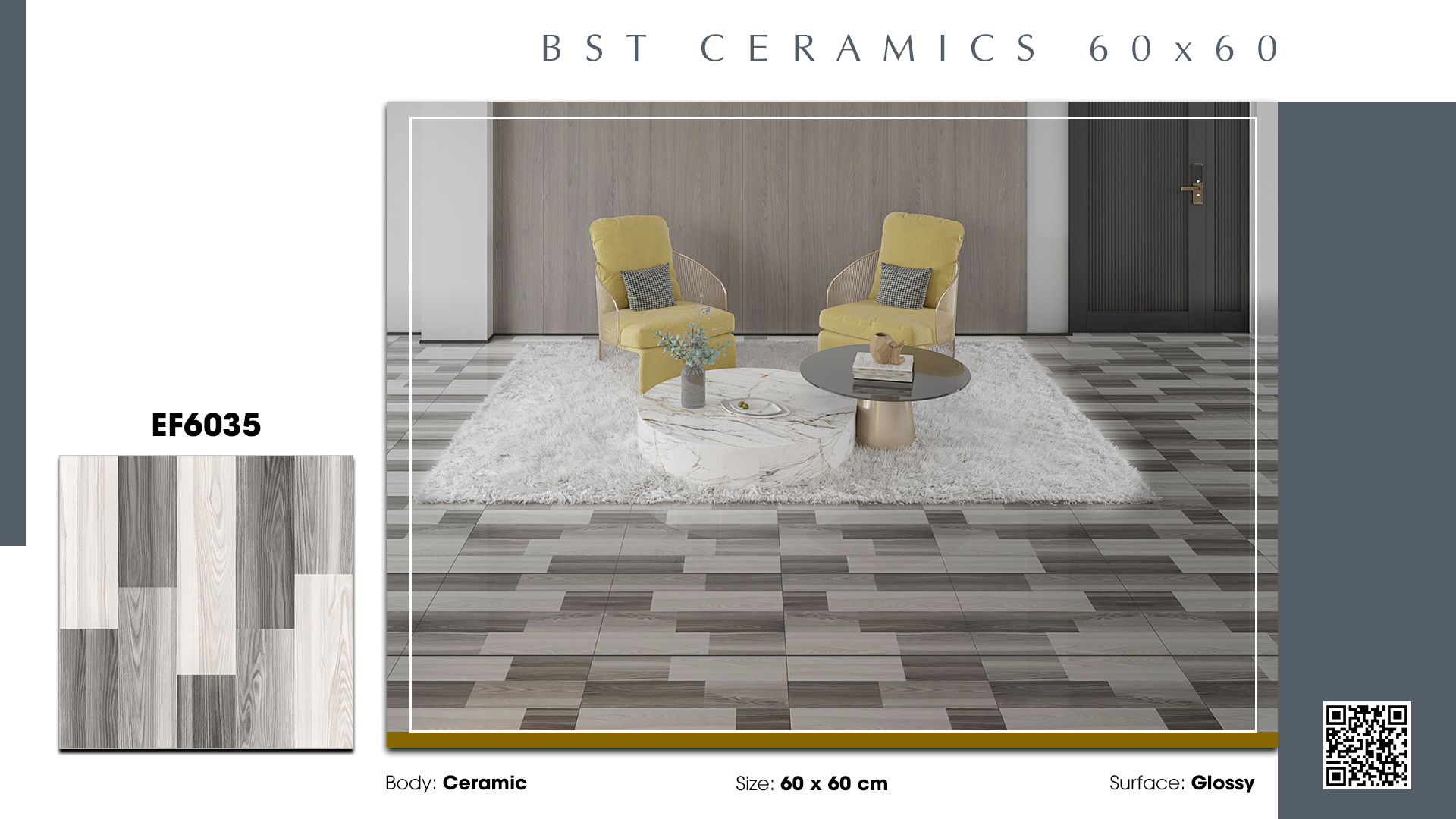 Gạch Lát nền Ý Mỹ 60x60 EF6035