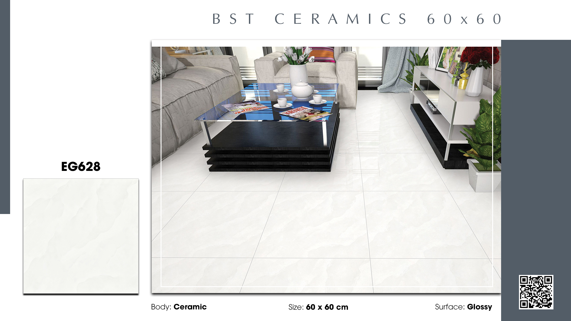 Gạch Lát nền, ốp tường Ý Mỹ 60x60 EG628