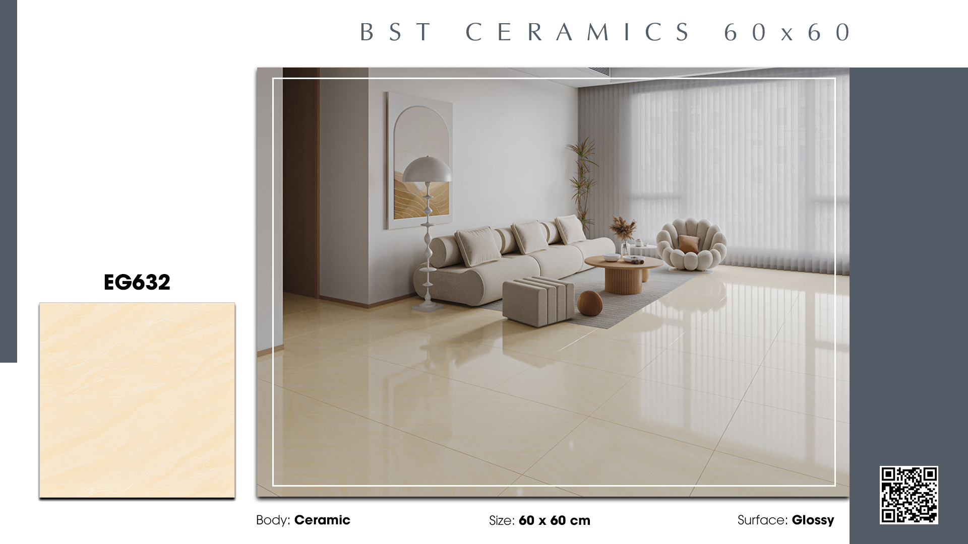 Gạch Lát nền Ý Mỹ 60x60 EG632