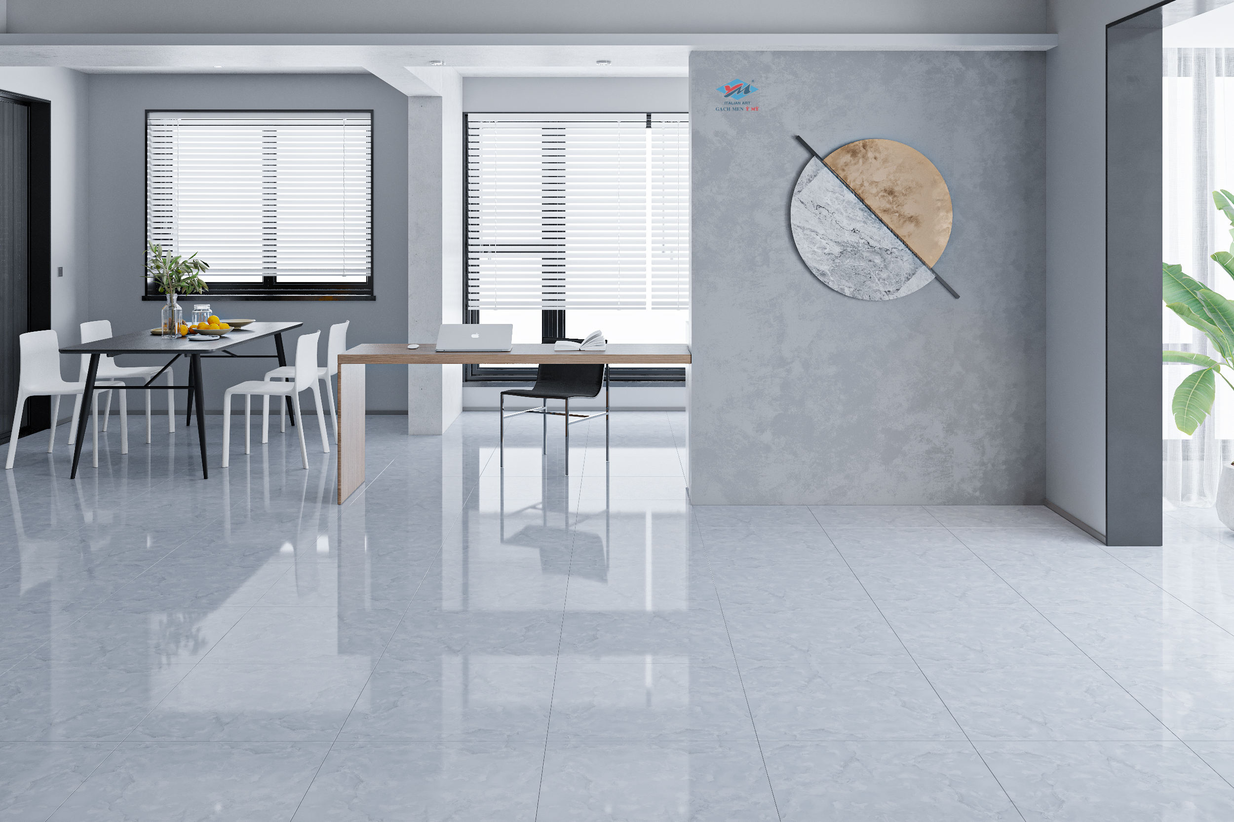 Gạch Lát nền Ý Mỹ 60x60 EN69007 - Ảnh 2