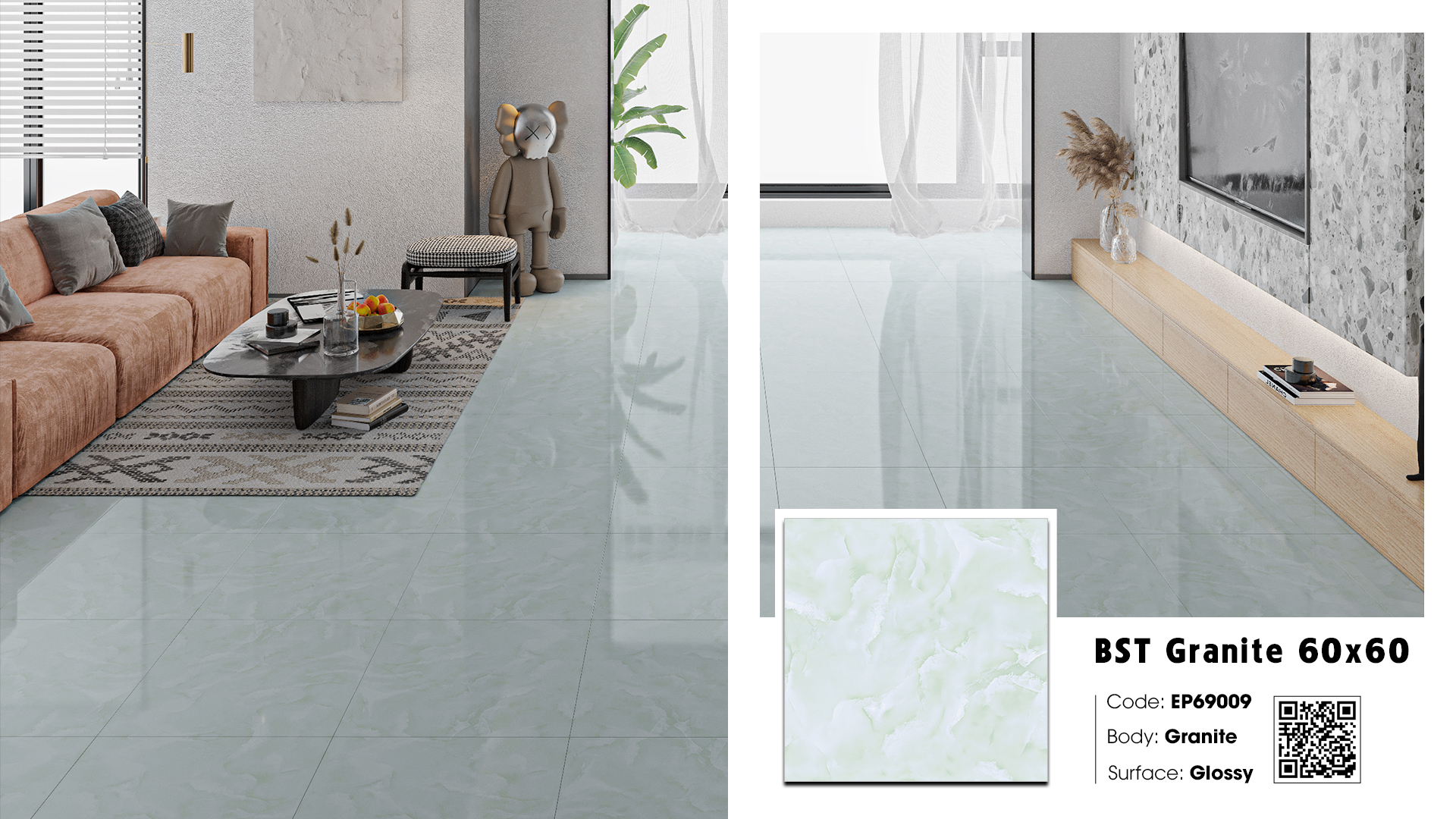 Gạch Lát nền Ý Mỹ 60x60 EP69009