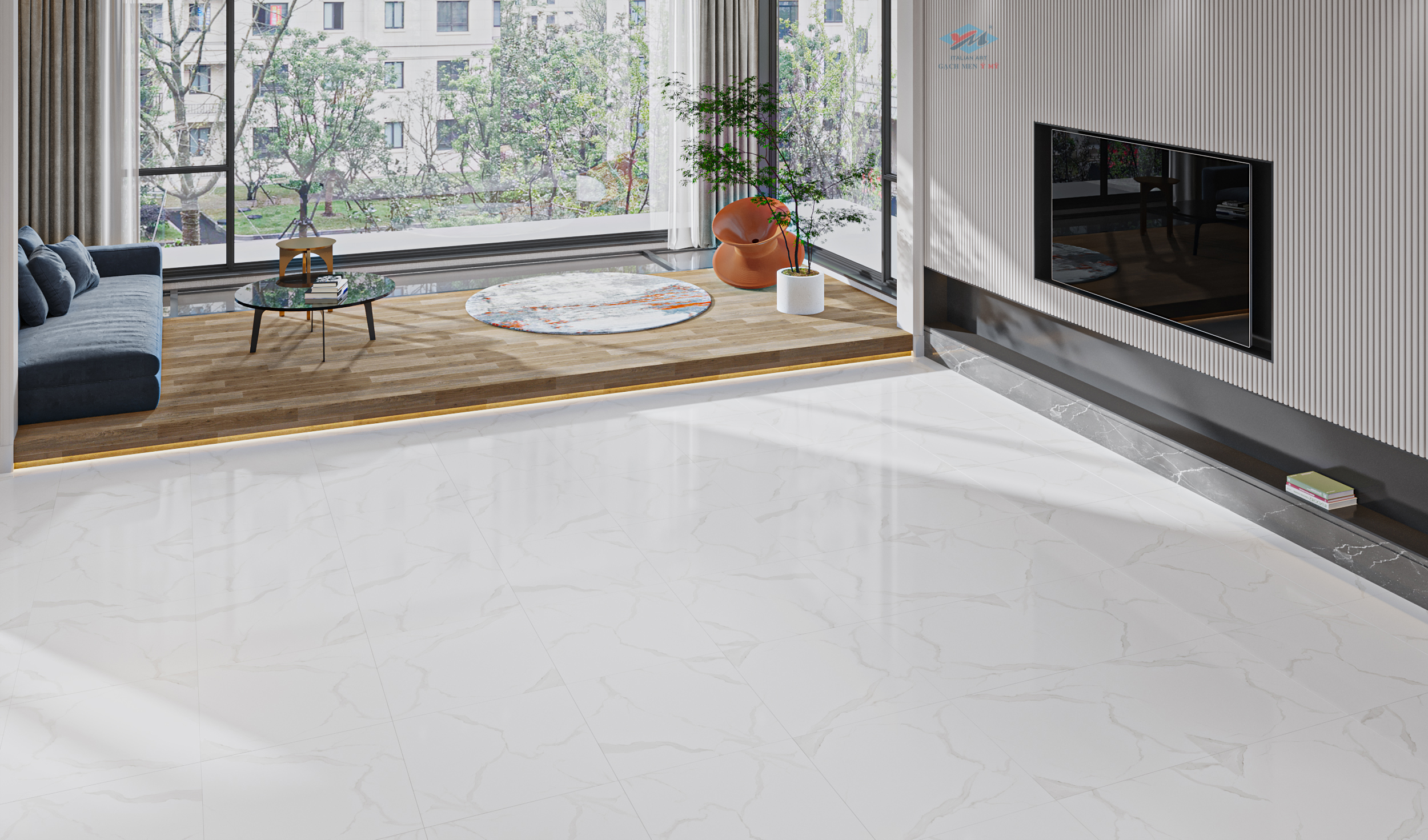 Gạch Lát nền Ý Mỹ 60x60 ES640R - Ảnh 2