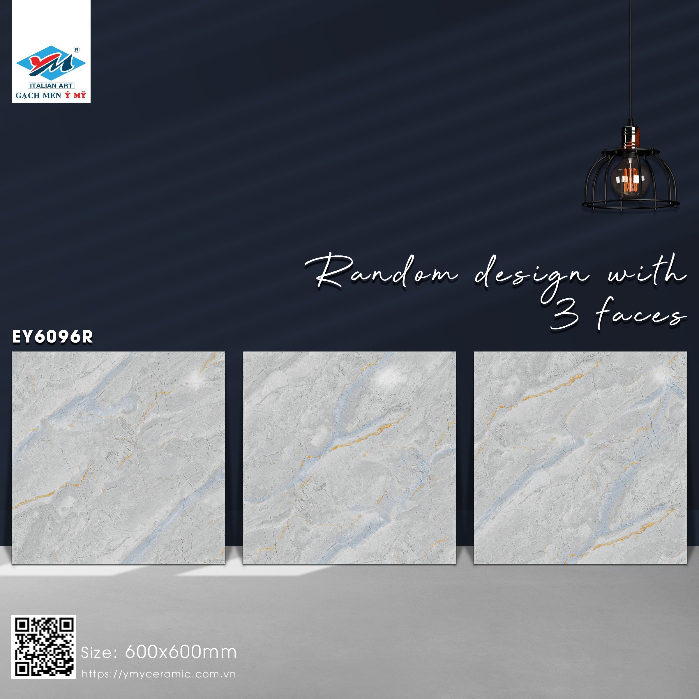 Gạch Lát nền Ý Mỹ 60x60 EY6096R - Ảnh 5