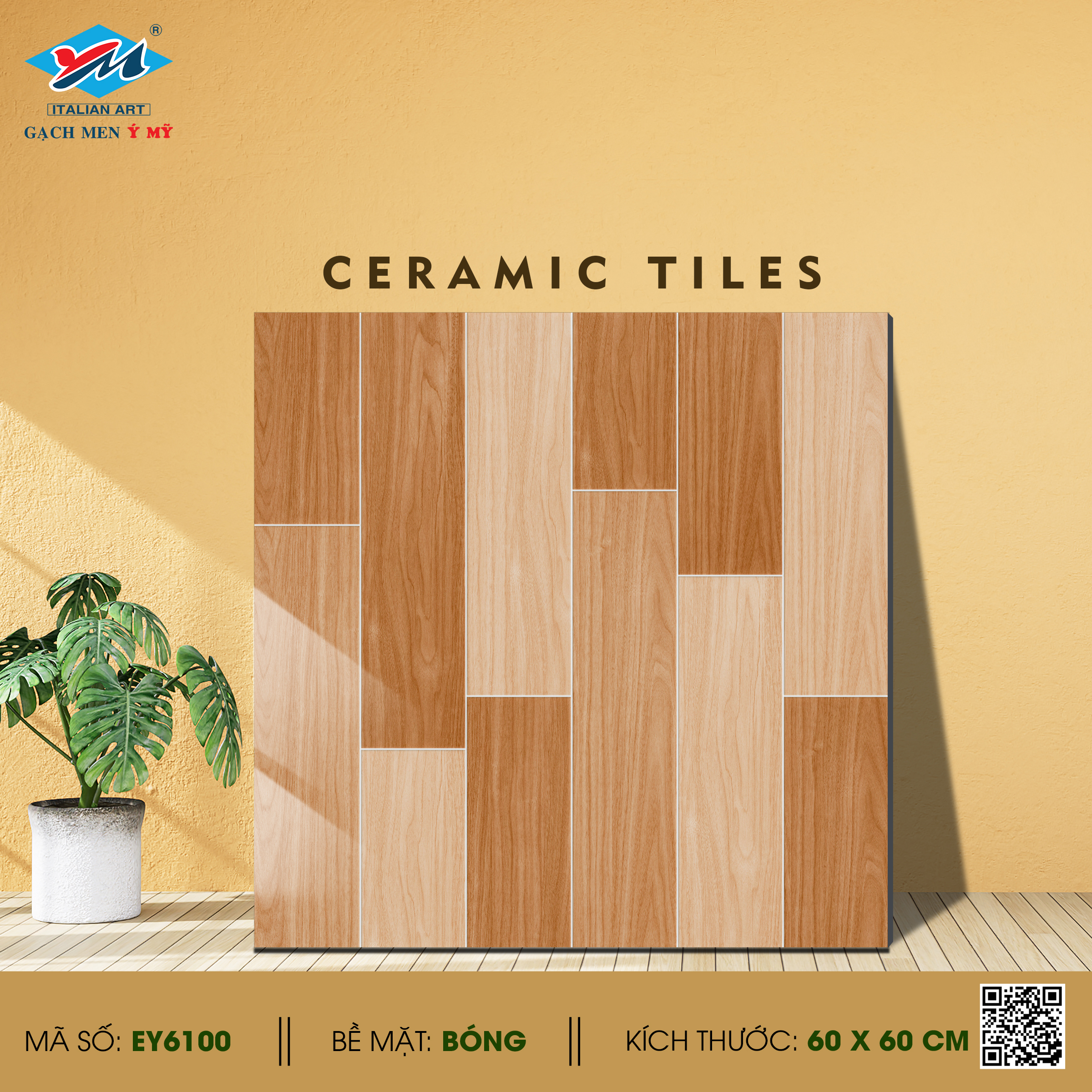 Gạch Lát nền Ý Mỹ 60x60 EY6100 - Ảnh 3
