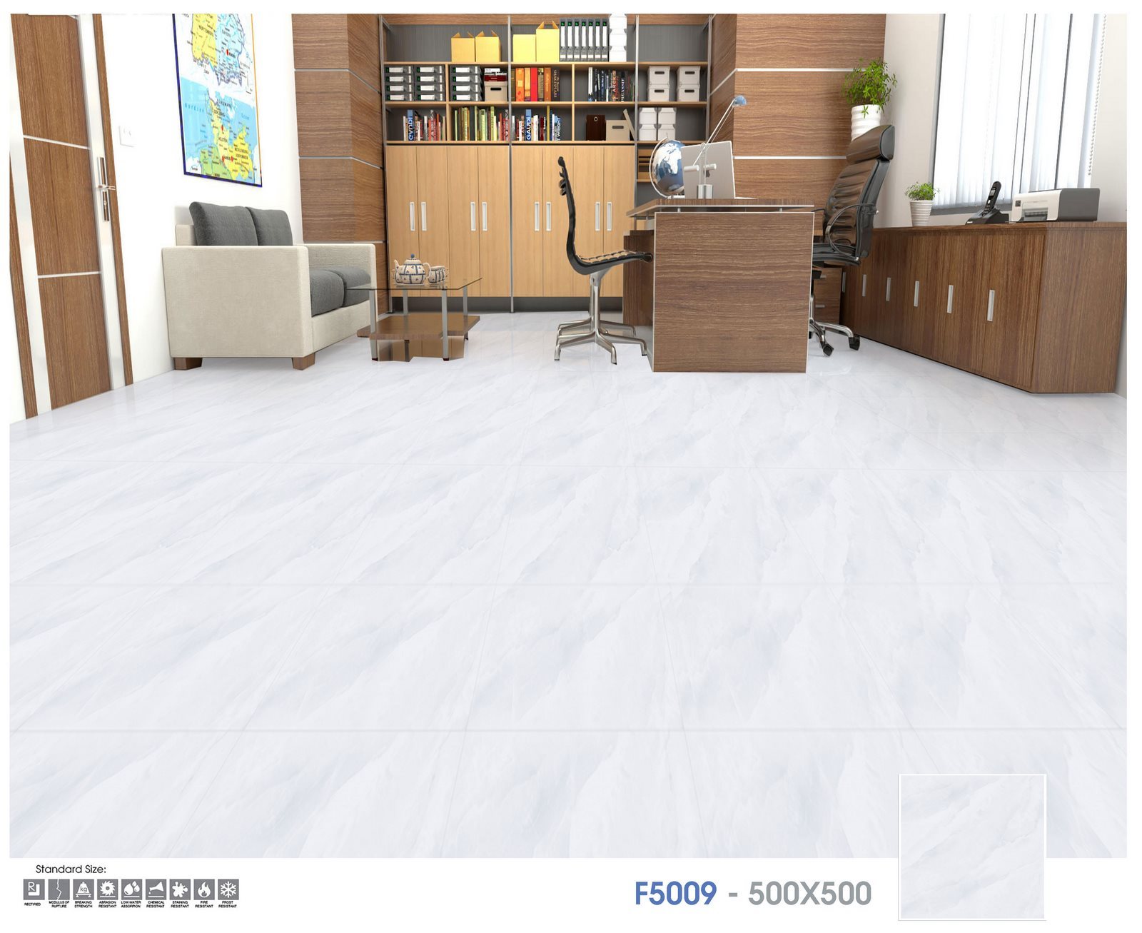 Gạch Lát nền Ý Mỹ 50x50 F5009 - Ảnh 2