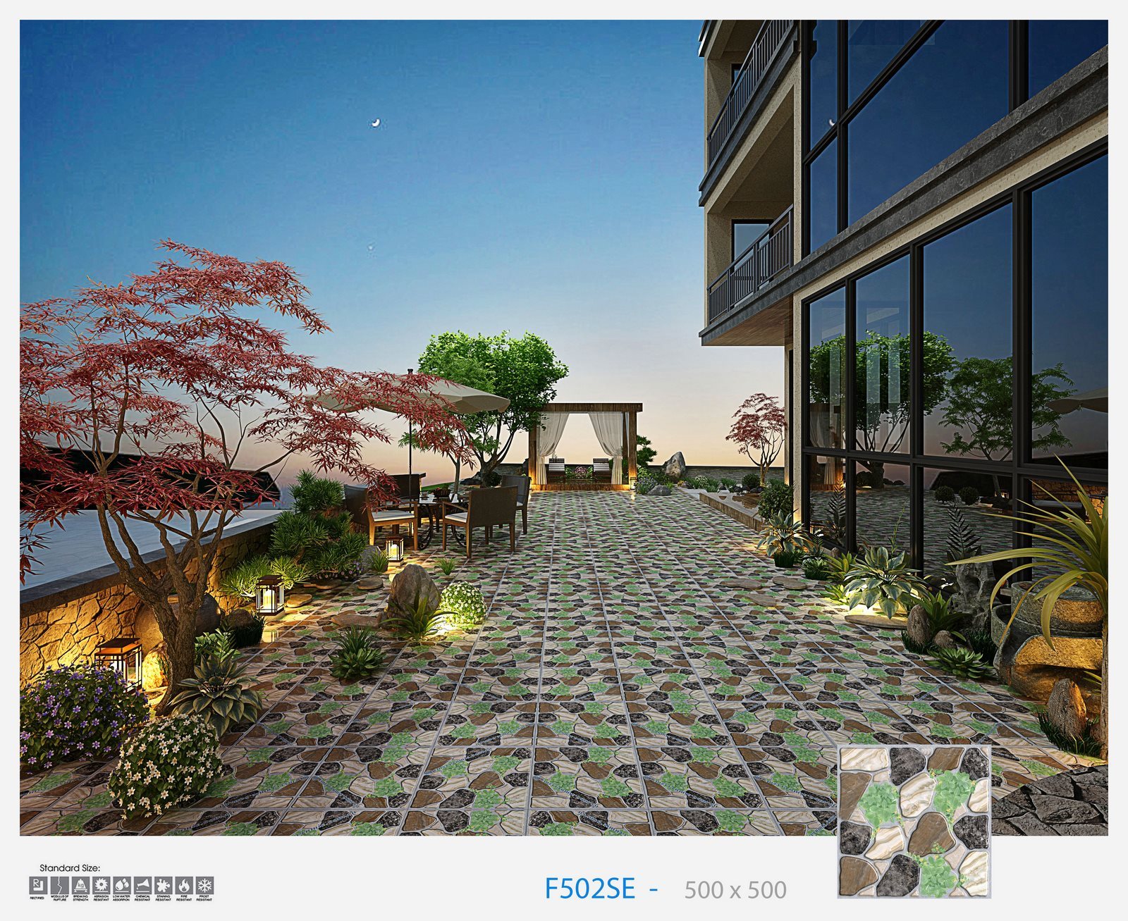 Gạch Lát nền Ý Mỹ 50x50 F502SE - Ảnh 2