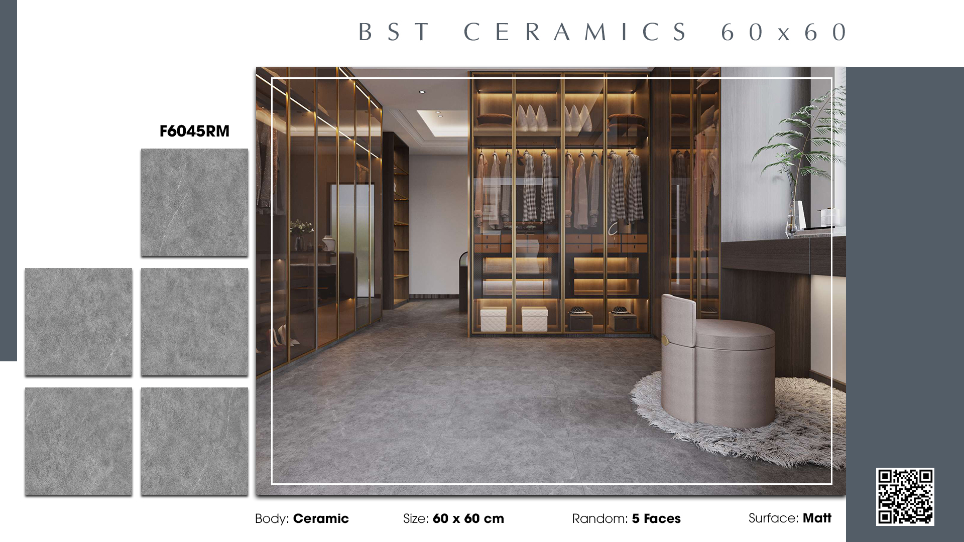 Gạch Lát nền Ý Mỹ 60x60 F6045RM