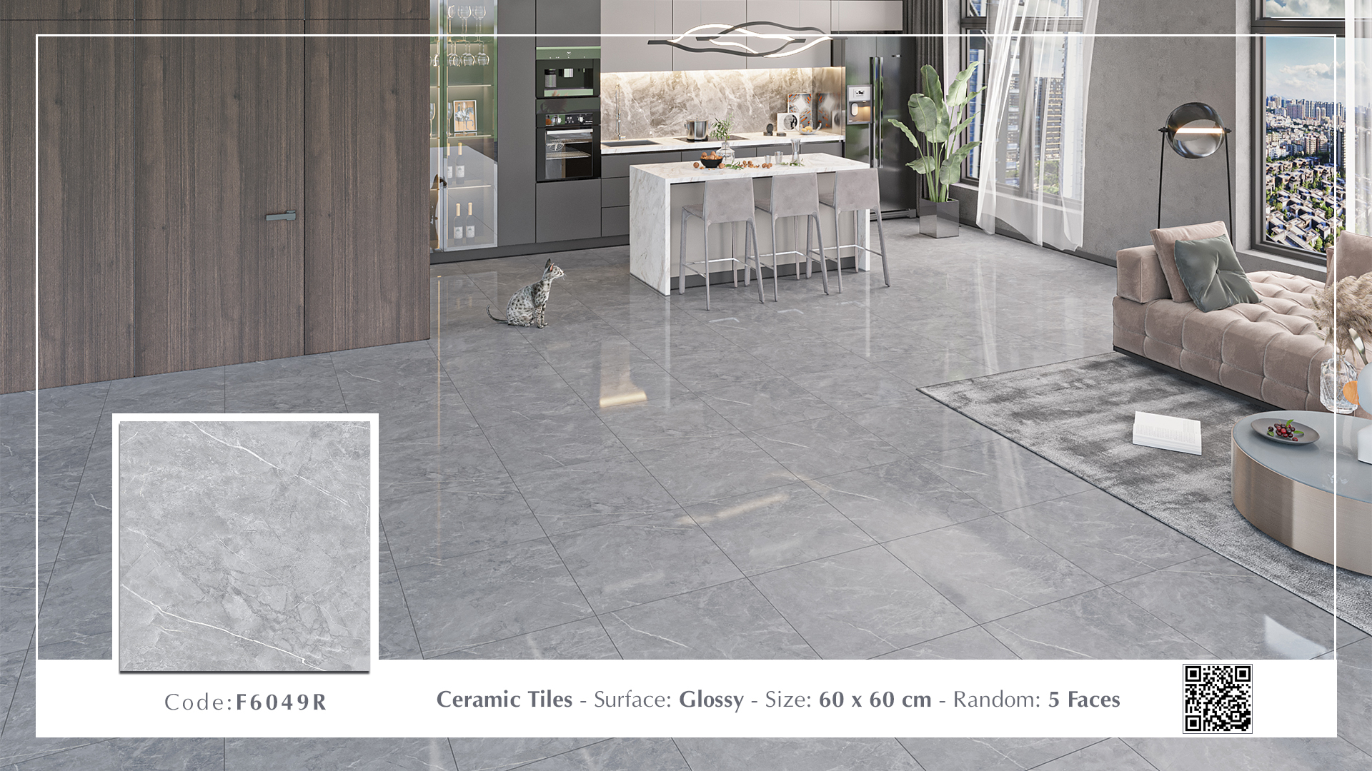 Gạch Lát nền Ý Mỹ 60x60 F6049R