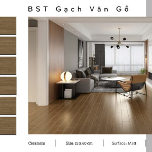 Gạch Lát nền, ốp tường Ý Mỹ 15x60 G156004R