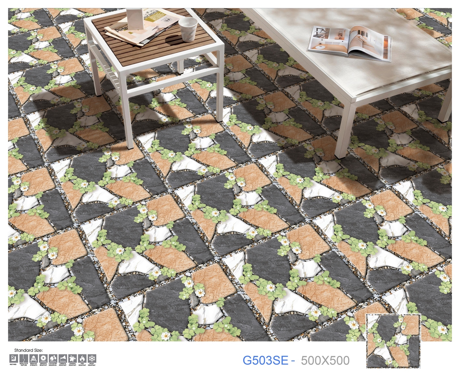 Gạch Sân vườn Ý Mỹ 50x50 G503SE - Ảnh 2