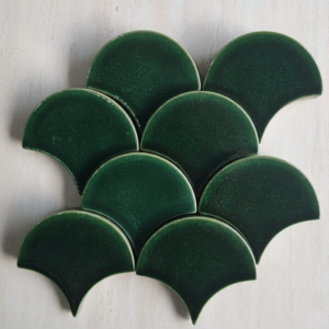 Gạch vảy cá 3D xanh lá Y22-4