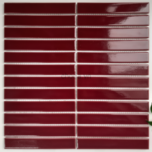 Gạch Mosaic Màu Đỏ Bóng Nhập Khẩu Y22F736