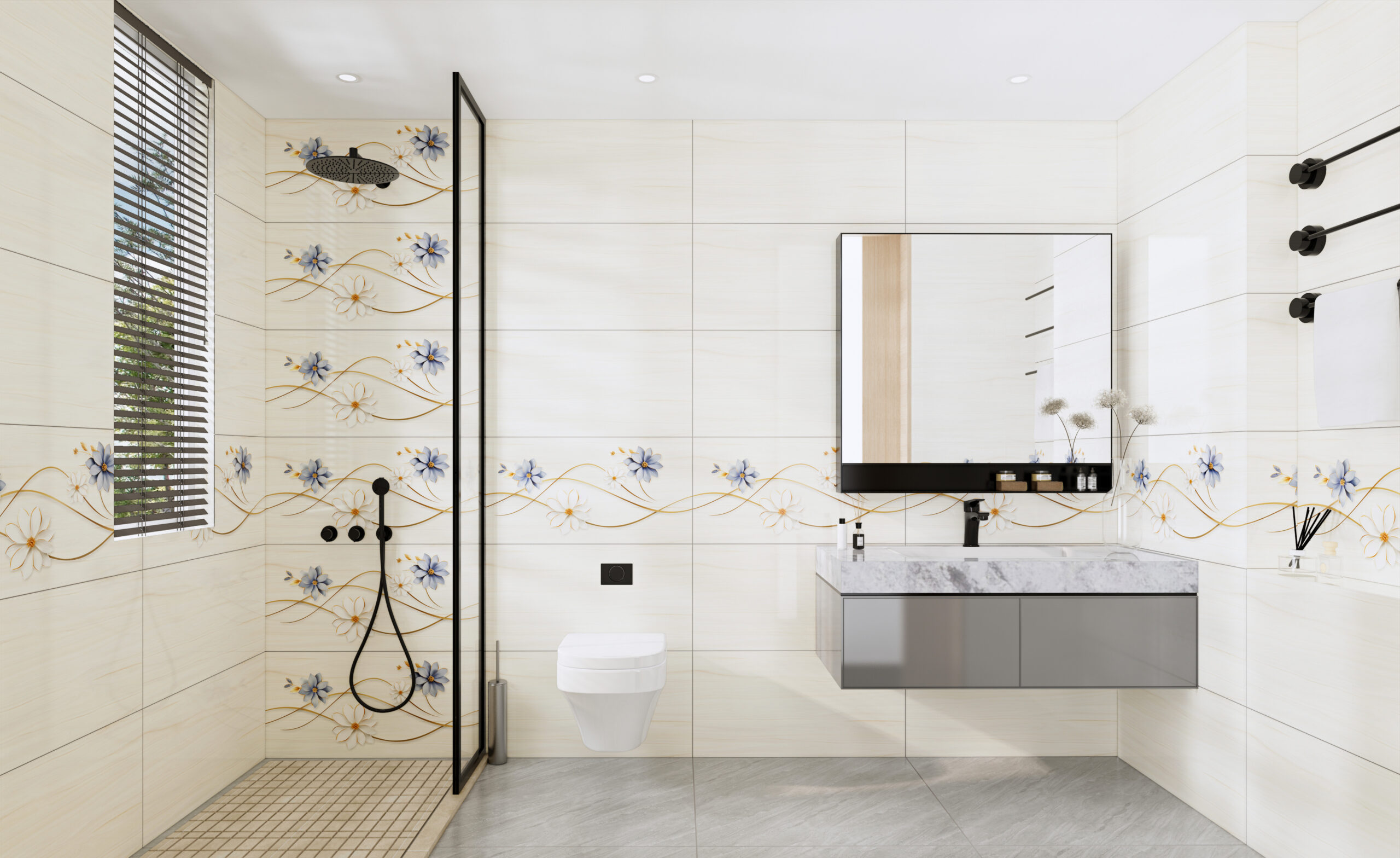 Gạch Ốp tường Ý Mỹ 40x80 HPDY4802D - Ảnh 3