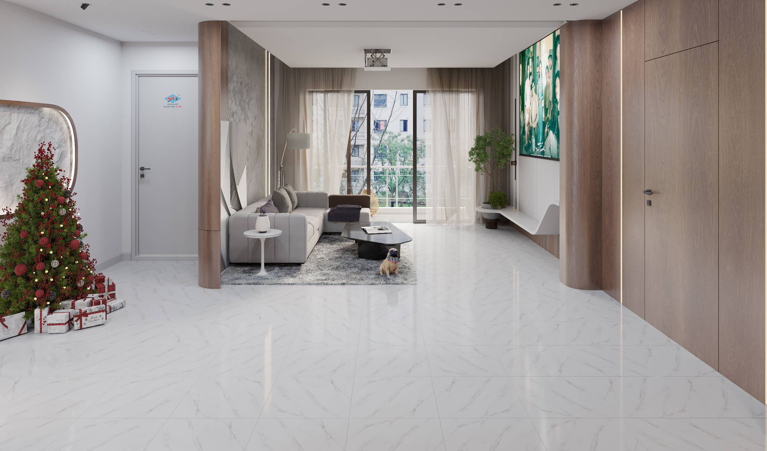 Gạch Lát nền, ốp tường Ý Mỹ 50x50 M520 - Ảnh 2