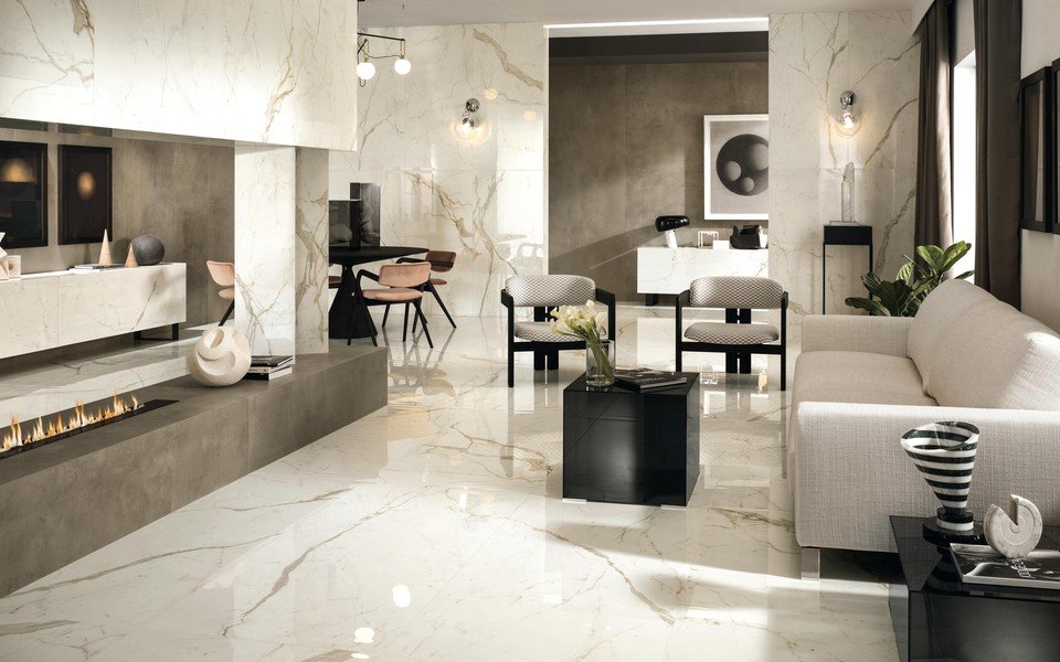 Gạch vân đá marble Vietceramic 60x120 612MHCAPRMT - Ảnh 2