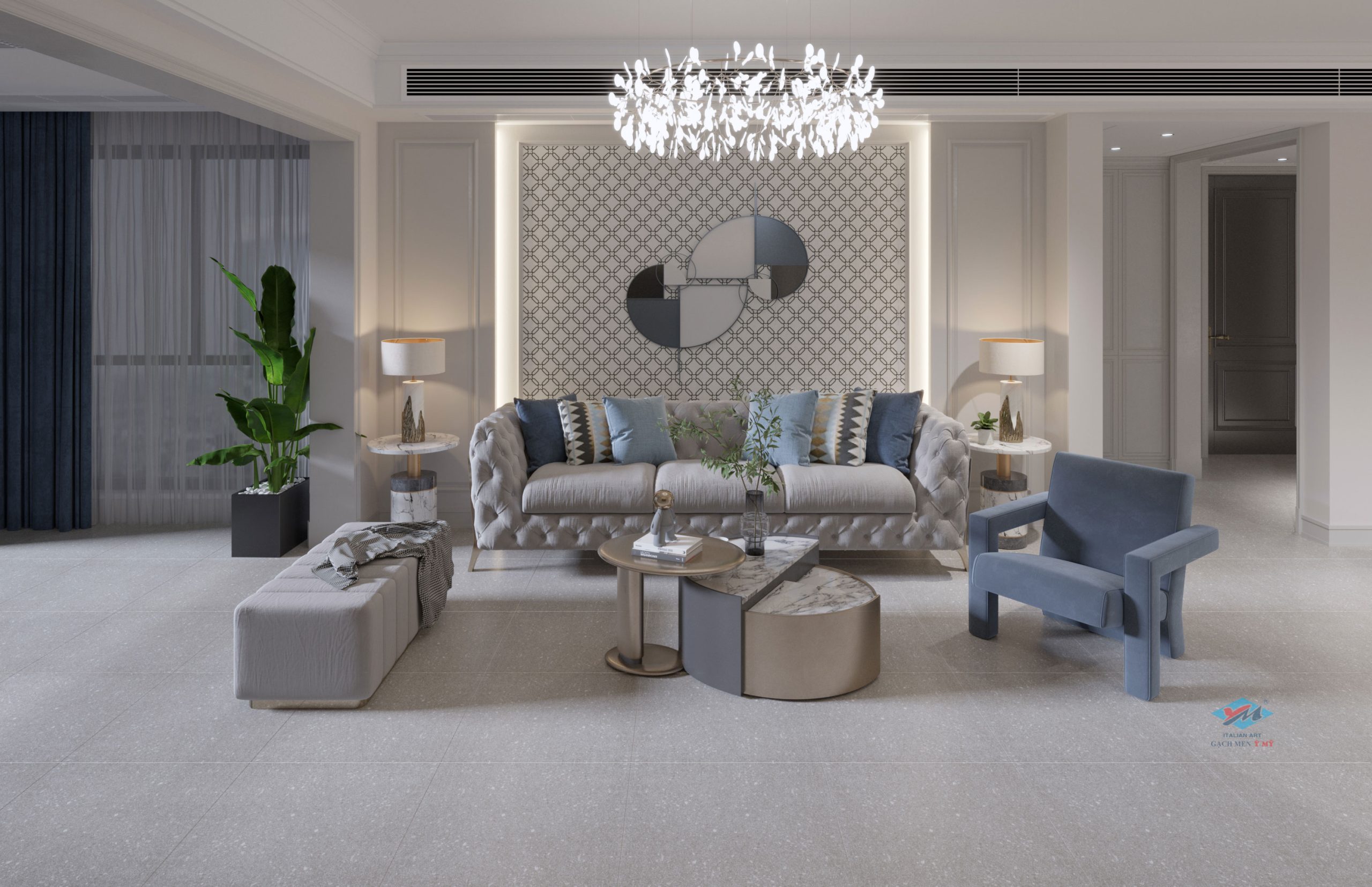 Gạch Lát nền Ý Mỹ 60x60 MT6506 - Ảnh 2