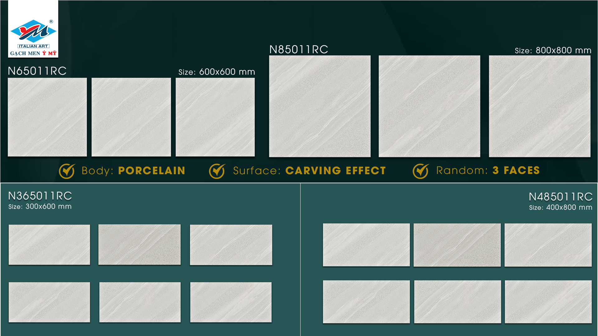 Gạch Ốp tường Ý Mỹ 40x80 N485011RC - Ảnh 8