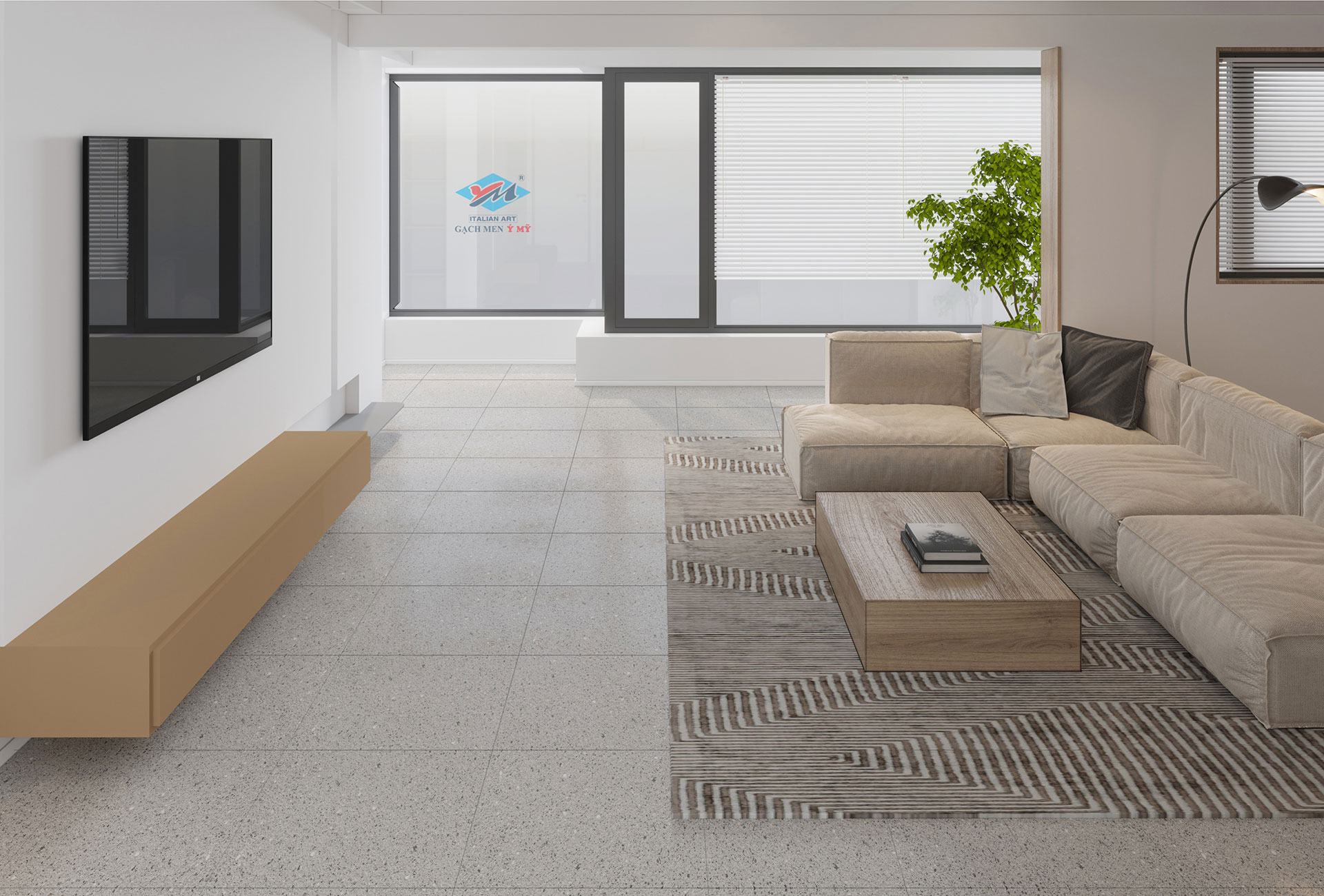 Gạch Lát nền Ý Mỹ 60x60 N65016H - Ảnh 2