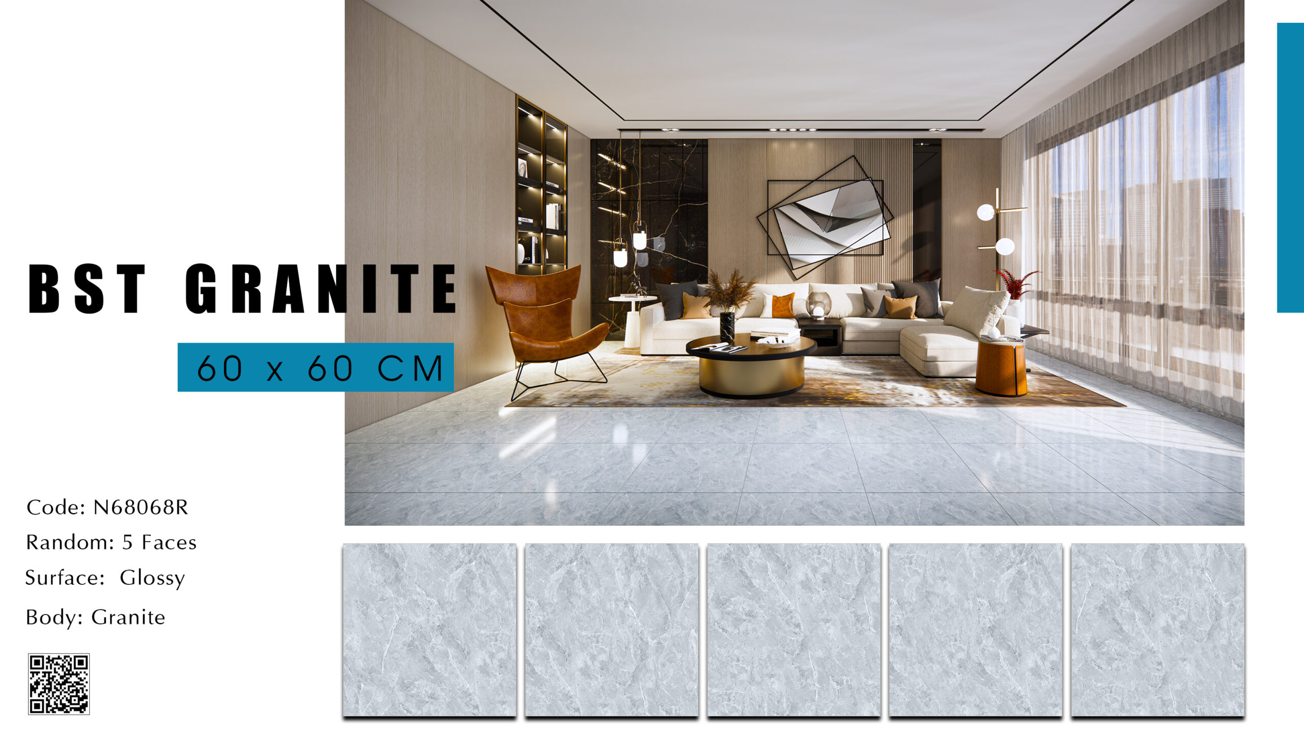 Gạch Lát nền Ý Mỹ 60x60 N68068R
