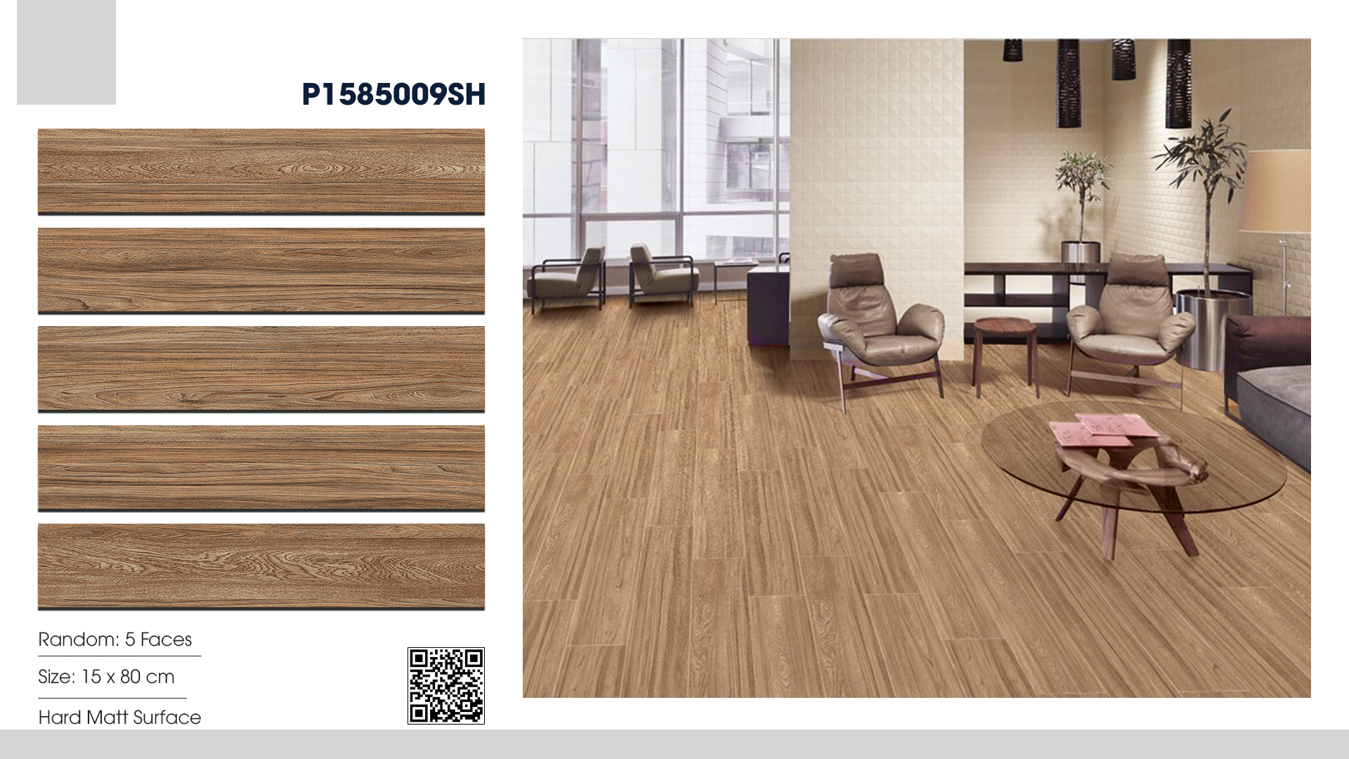 Gạch Lát nền Ý Mỹ 15x80 P1585009SH