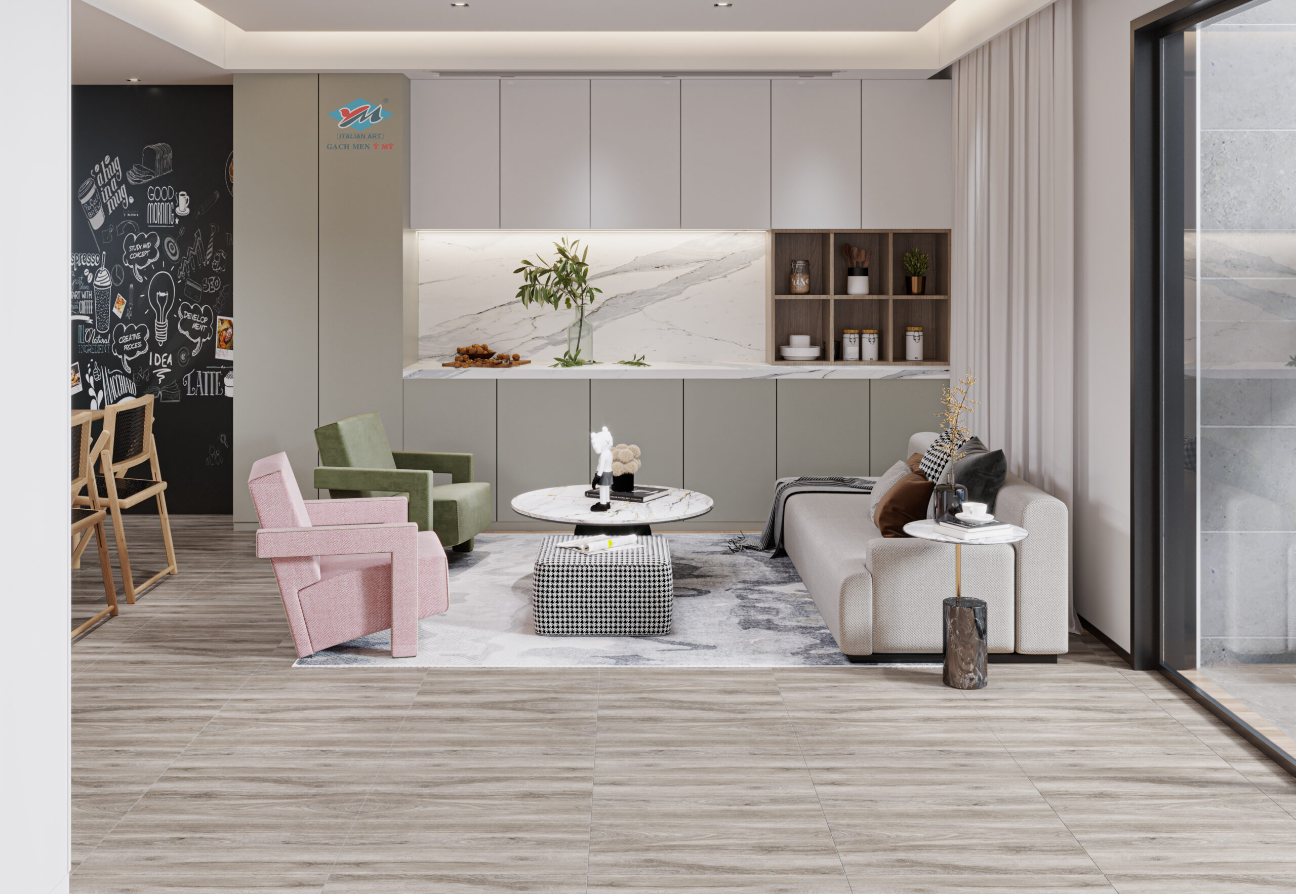 Gạch Lát nền Ý Mỹ 60x60 P65058SH - Ảnh 2