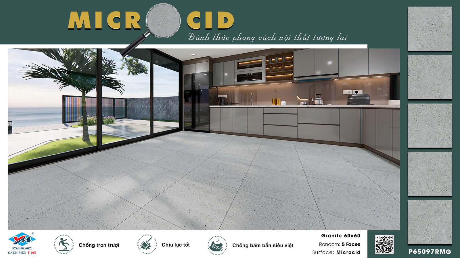 Gạch Lát nền Ý Mỹ 60x60 P65097RMG