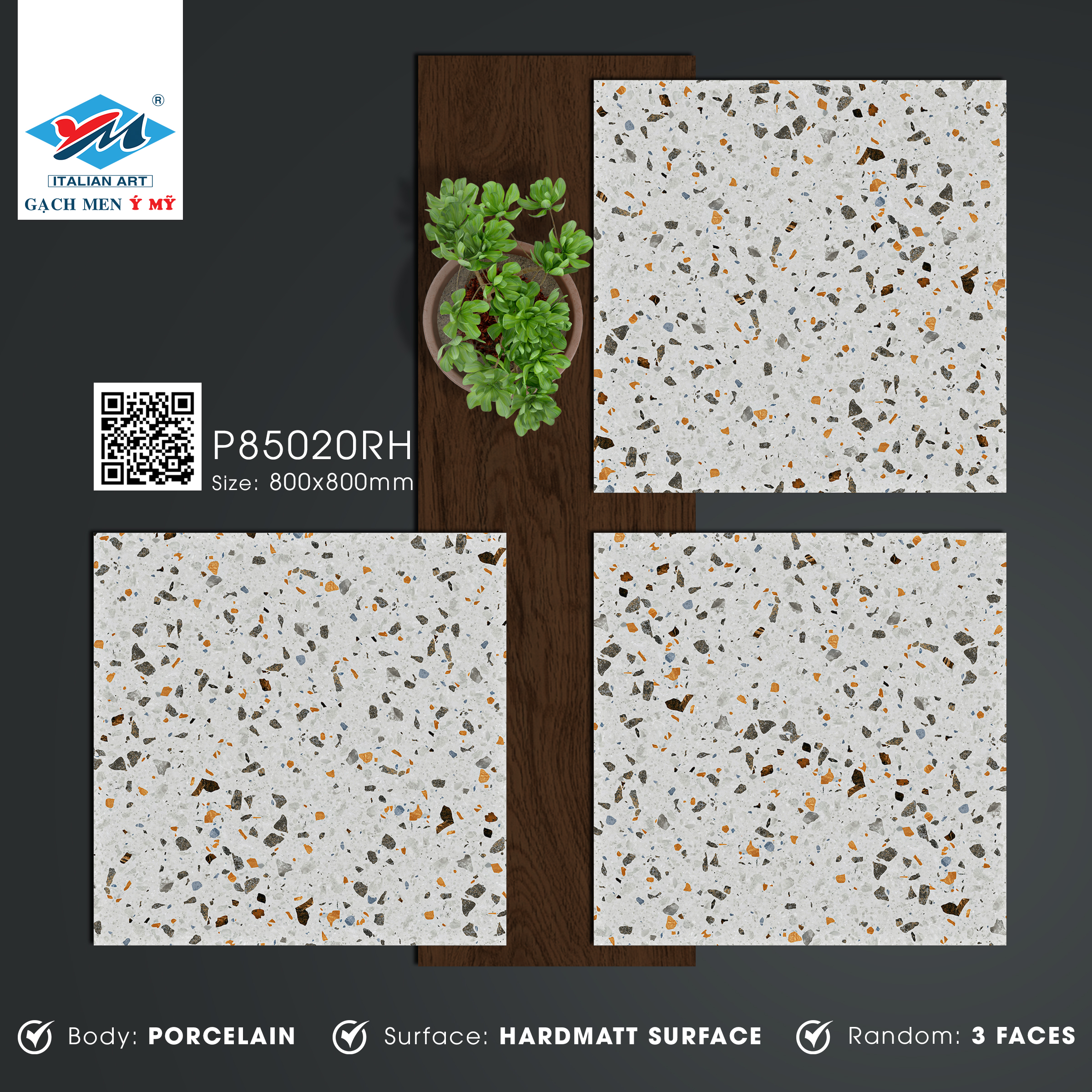 Gạch Lát nền Ý Mỹ 80x80 P85020RH - Ảnh 5