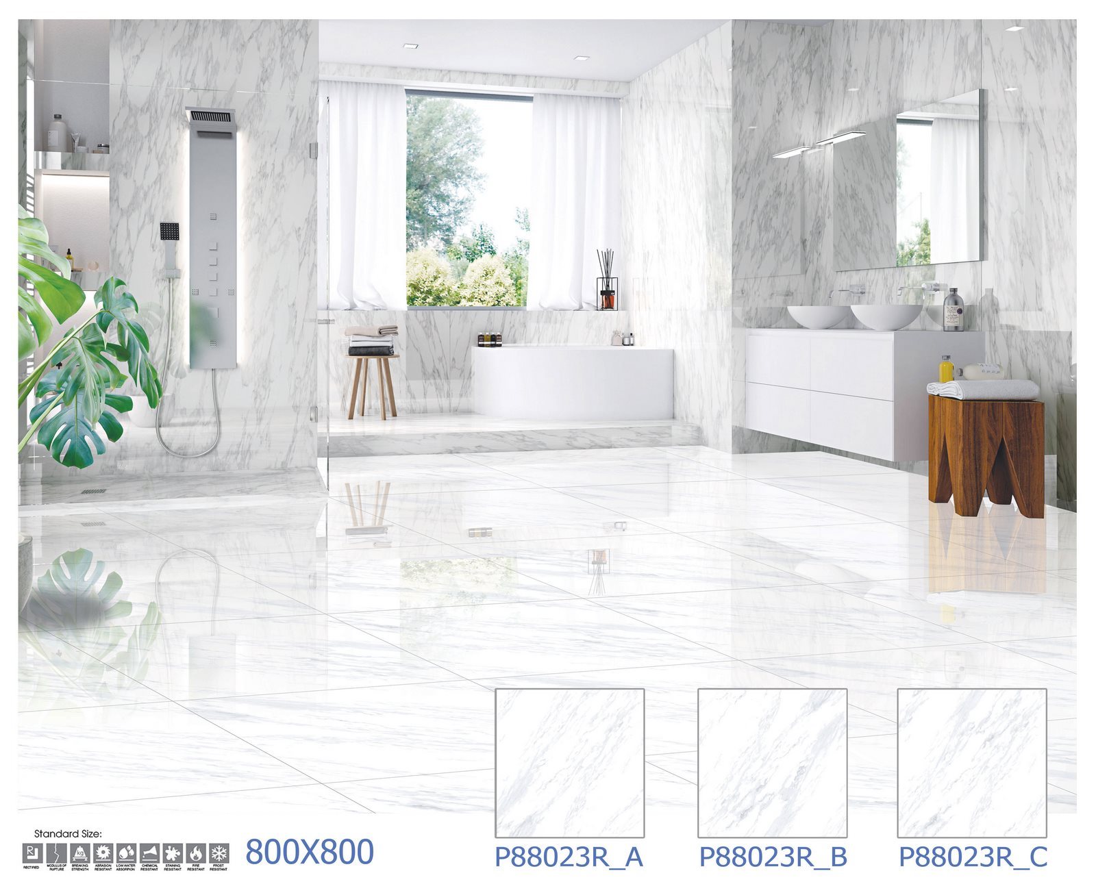 Gạch Lát nền Ý Mỹ 80x80 P88023R - Ảnh 4