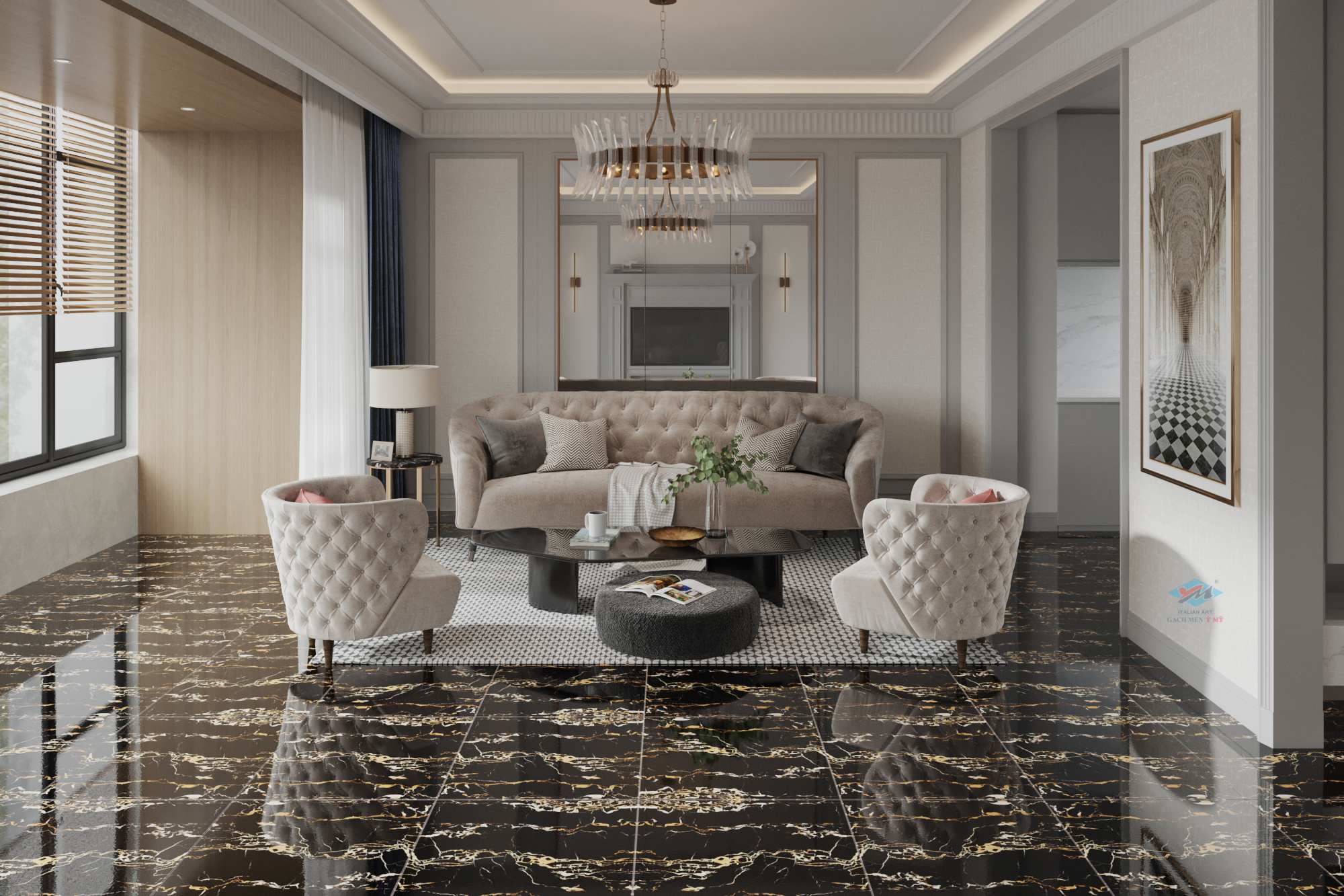 Gạch Lát nền Ý Mỹ 80x80 P88103D - Ảnh 4