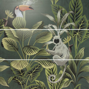 DECOR SET(3) DEF TOUCAN GREEN 40X120