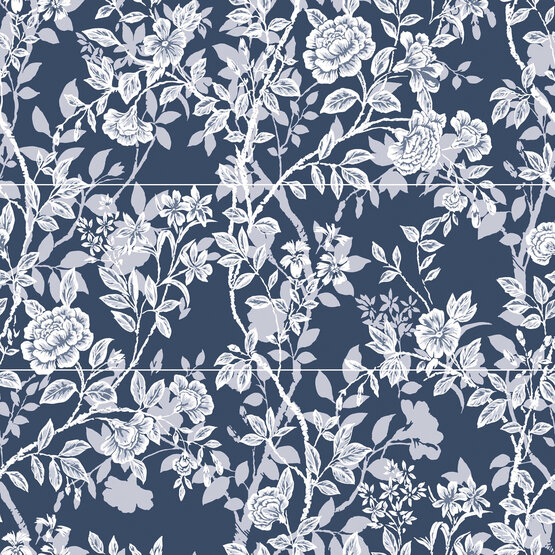 DECOR SET(3) VIVIANE MARINE 30X90