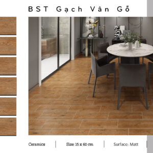 Gạch Lát nền, ốp tường Ý Mỹ 15x60 S156005R