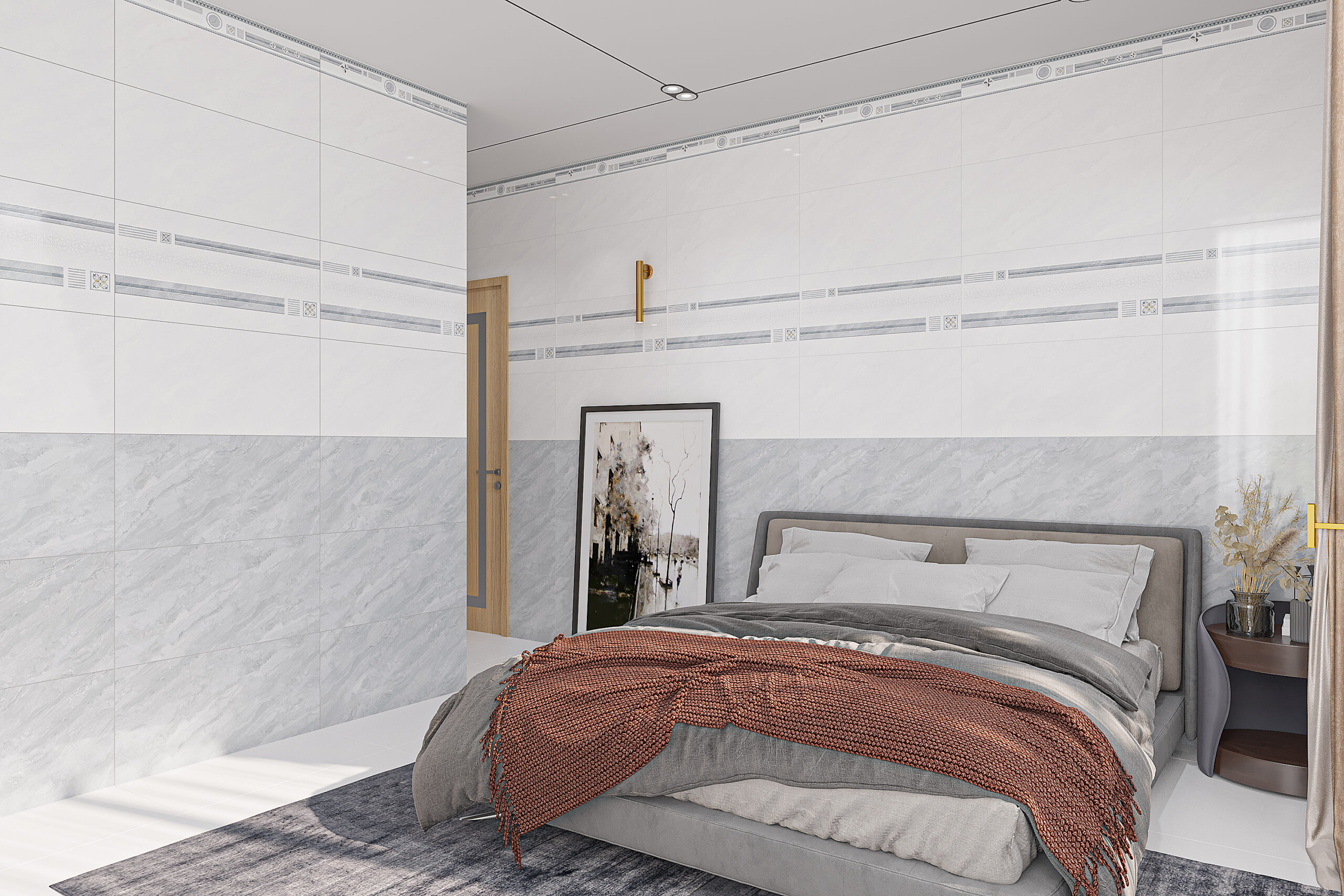 Gạch Ốp tường Ý Mỹ 40x80 S4806D