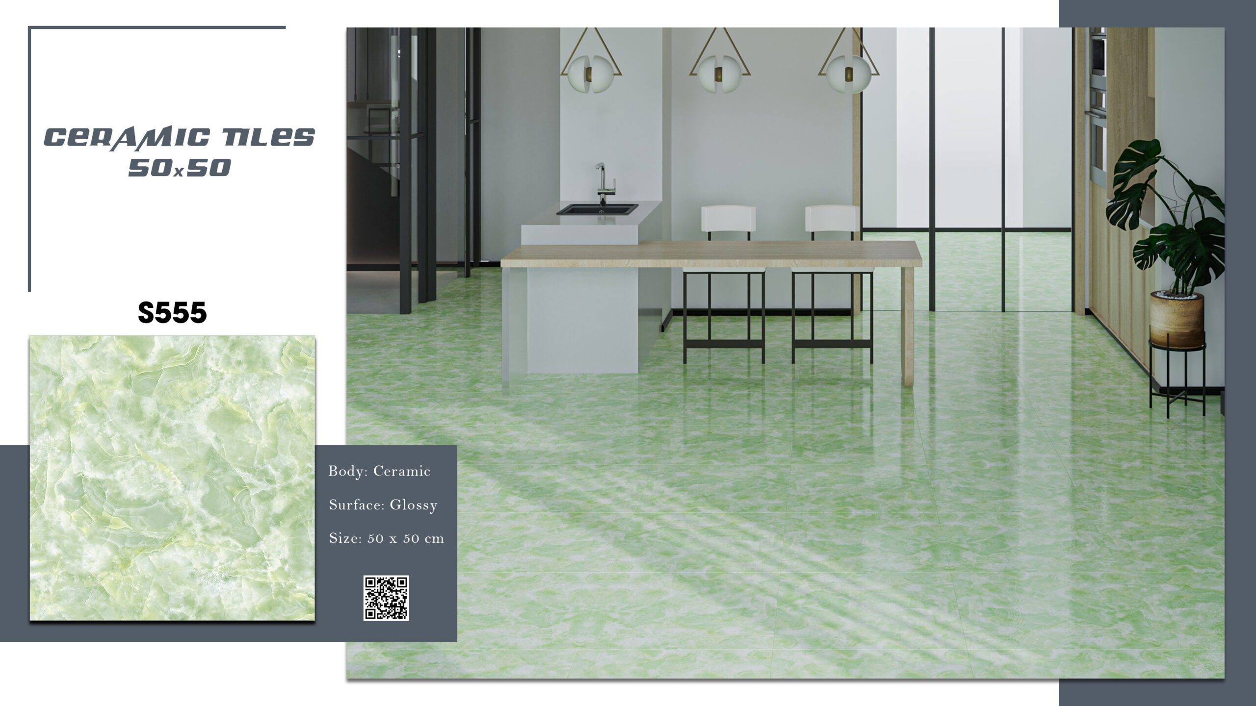 Gạch Lát nền Ý Mỹ 50x50 S555