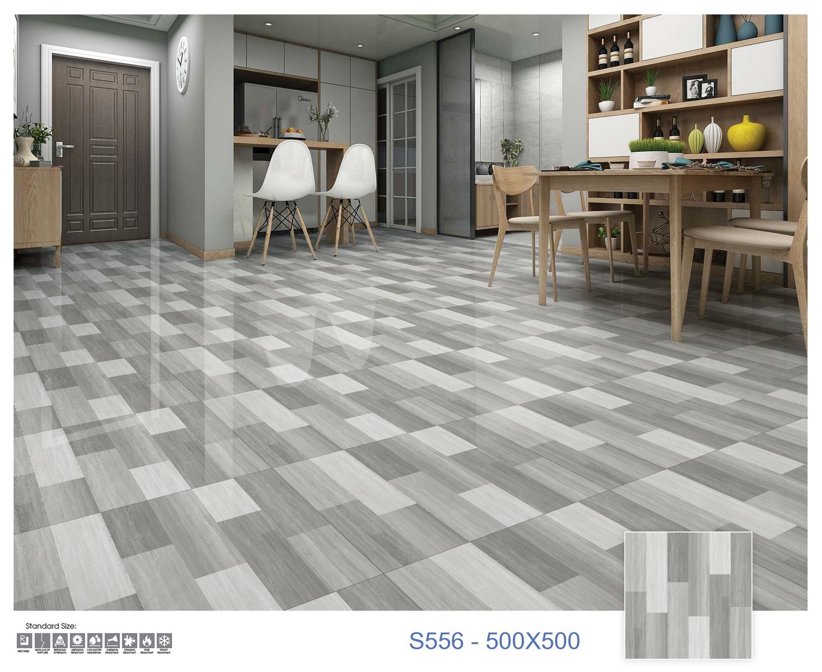 Gạch Lát nền Ý Mỹ 50x50 S556 - Ảnh 4